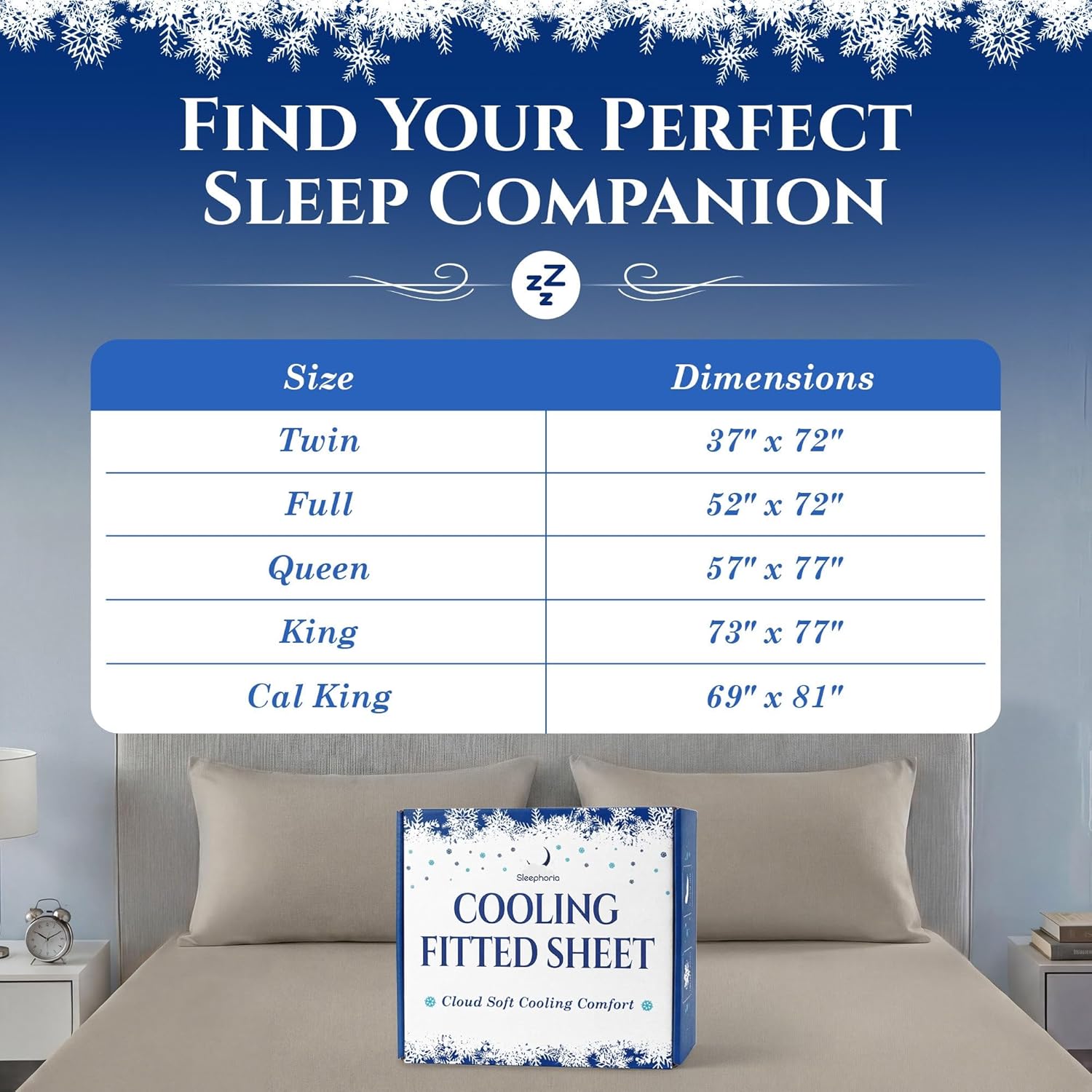 Cooling Fitted Sheet King Size - 1 PC BreezeWeave Cooling Sheets for Hot Sleepers & Cool Rest w/ 16 in Deep Pocket - Corner Straps, Cloud Soft, Ultra Durable - 73 x 77 in (Beige)