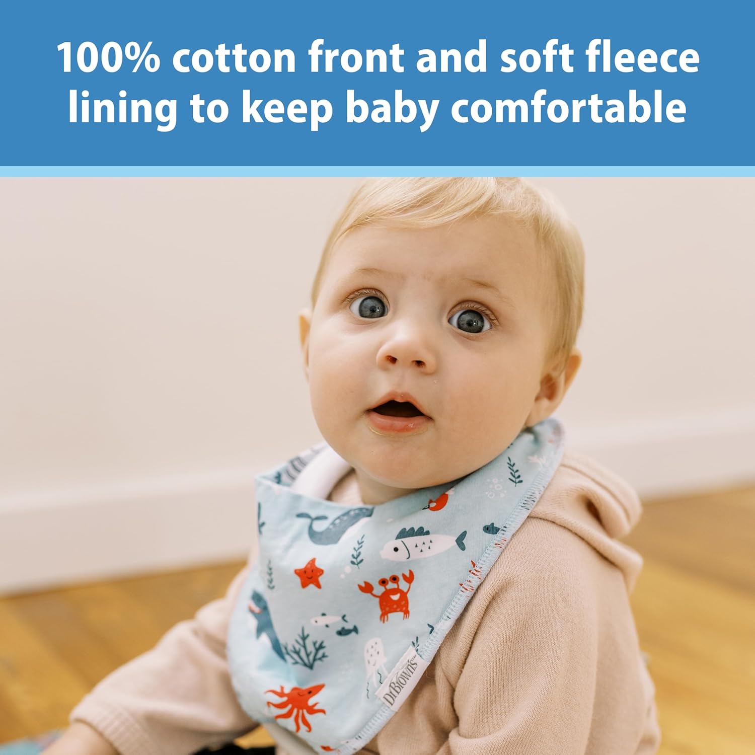 Dr. Brown's Bandana Bibs with Snap-On Removable Teether