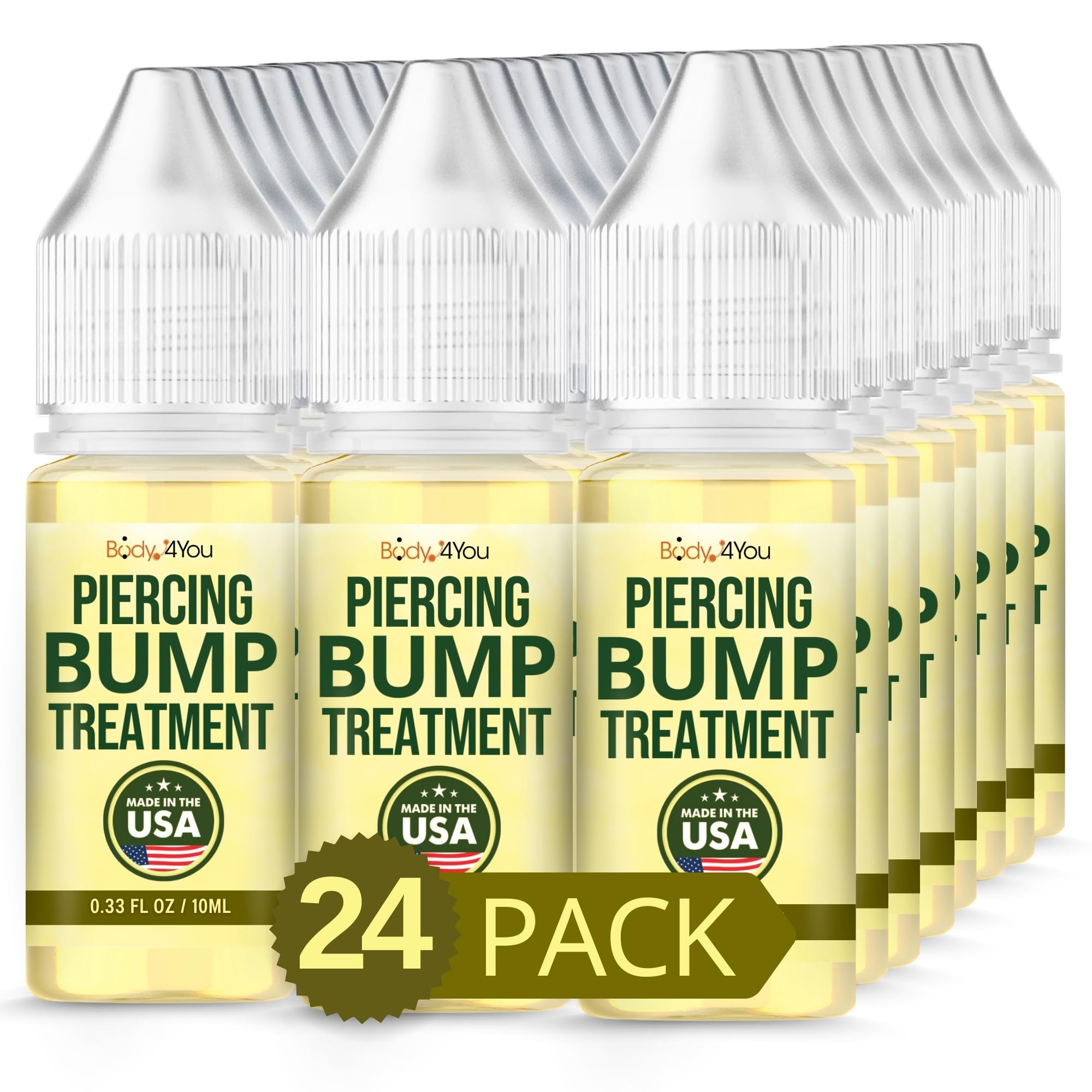 BodyJ4You Piercing Keloid Bump Removal - Natural Oil Piercing Bump Treatment - Nose Septum Belly Ear Cleaner Soothing Skin Recovery Solution - Safe
