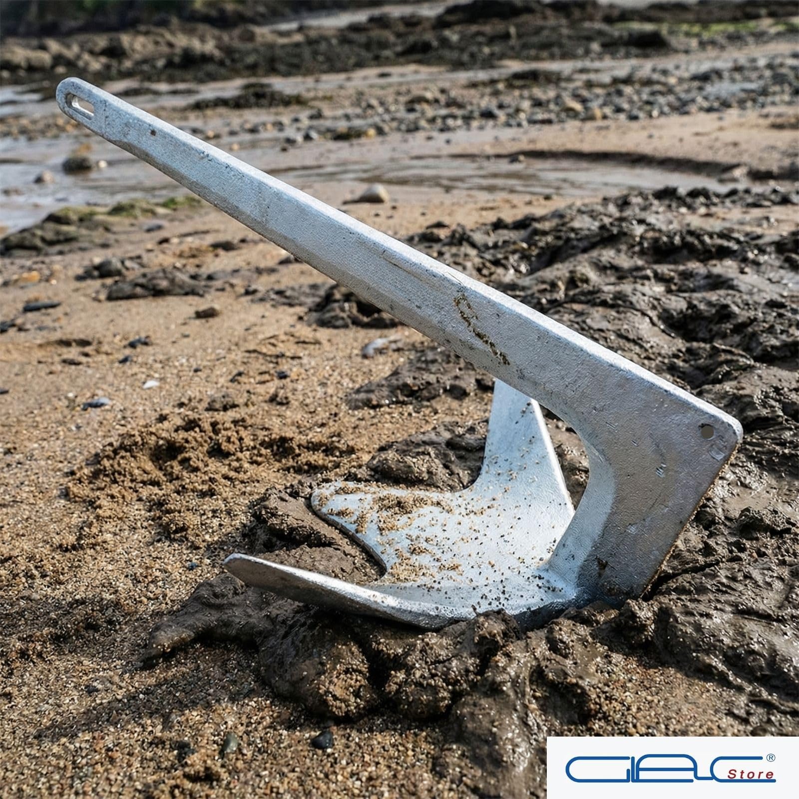Ancora Bruce Trefoil in Acciaio Zincato a Caldo con Cima Galleggiante 30m e Moschettone Inox, Monoblocco per Barca e Gommone, 2,5Kg 5Kg 7,5Kg 10Kg