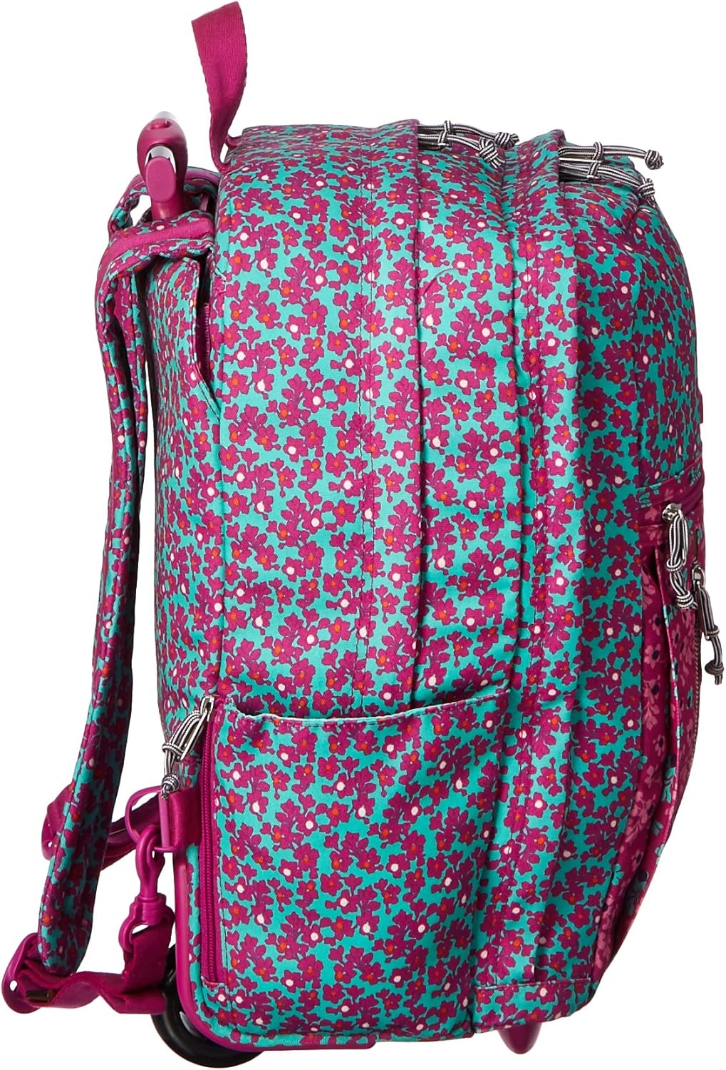 Review Vera Bradley Women's Lighten Up Rolling Backpack, Ditsy Dot