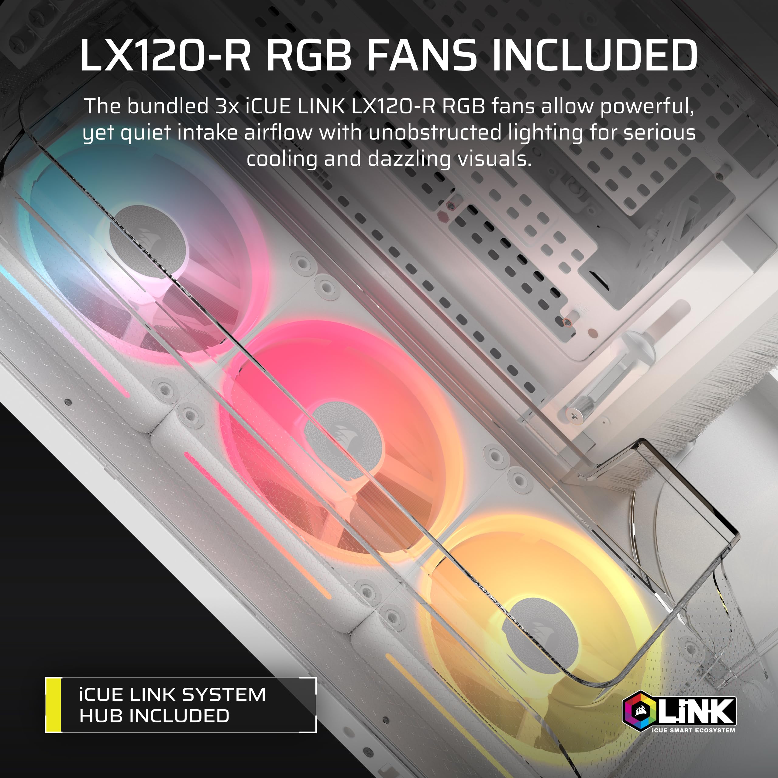 CORSAIR AIR 5400 LX-R RGB iCUE Link Triple-Chamber Mid-Tower
