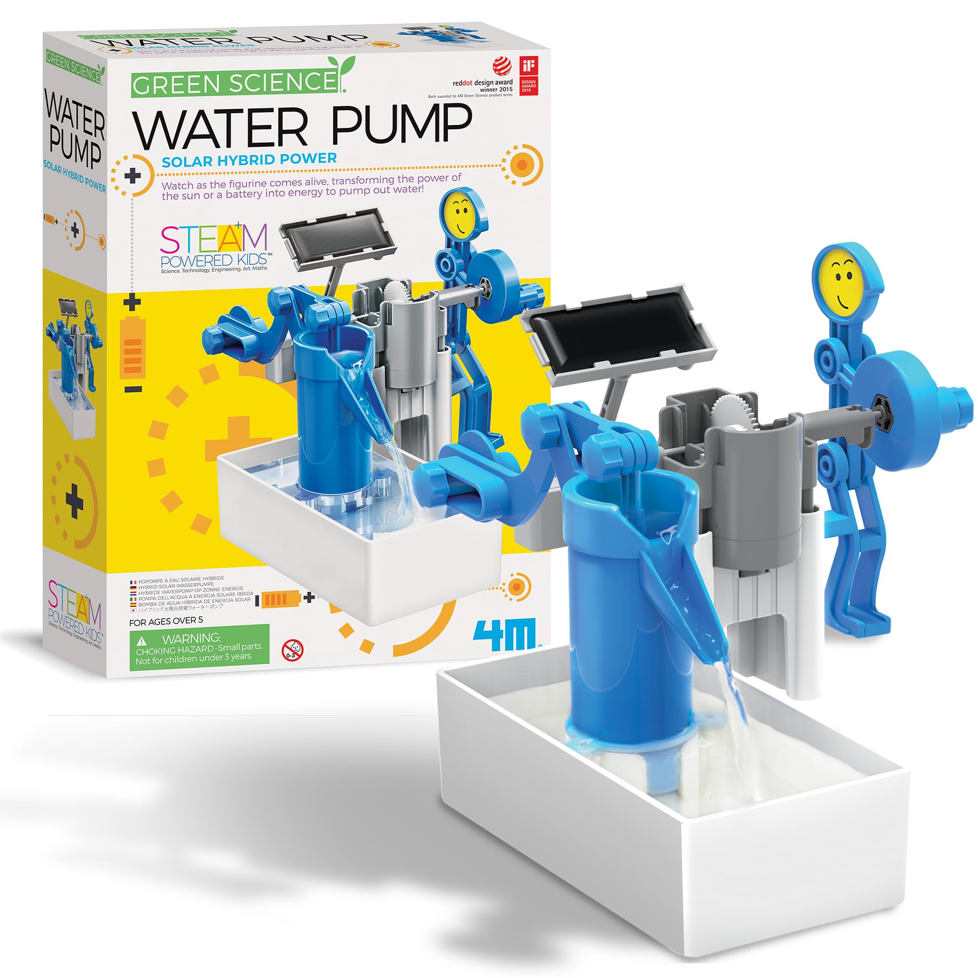 4M 403425 Green Hybrid Solar Power Water Pump Science Kit