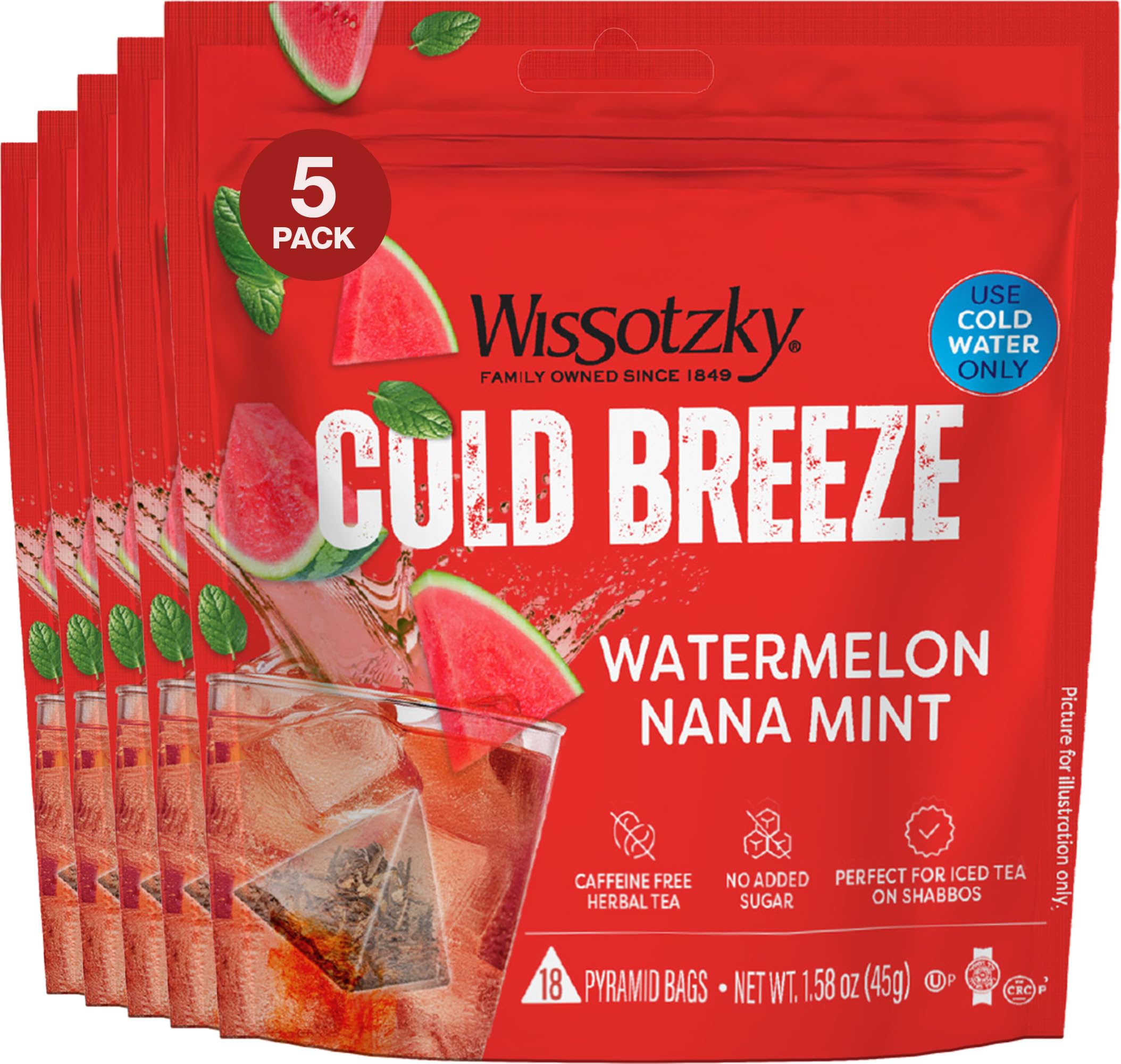 Amazon.com : Wissotzky Watermelon Nana Mint Cold Breeze, Cold Brew