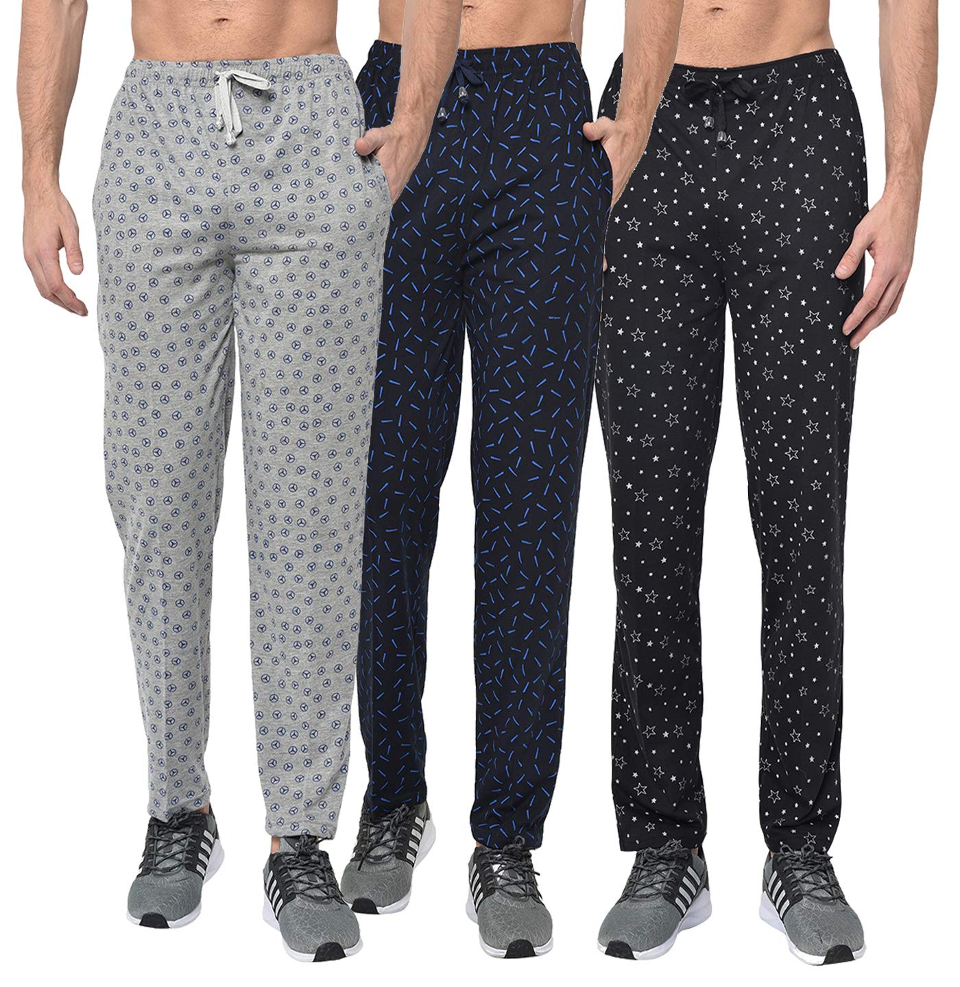 Blended Regular Fit Men Pajamas(Pack of 3-MACK633600)-image-22