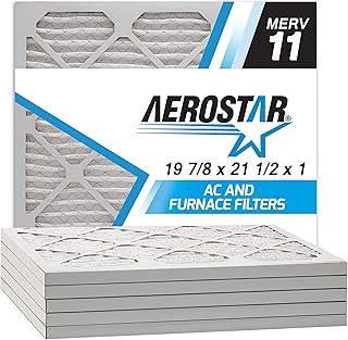 Aerostar 19 7/8 x 21 1/2x1 MERV 11 Pleated Air Filter, Made in the USA, 6-Pack - coolthings.us