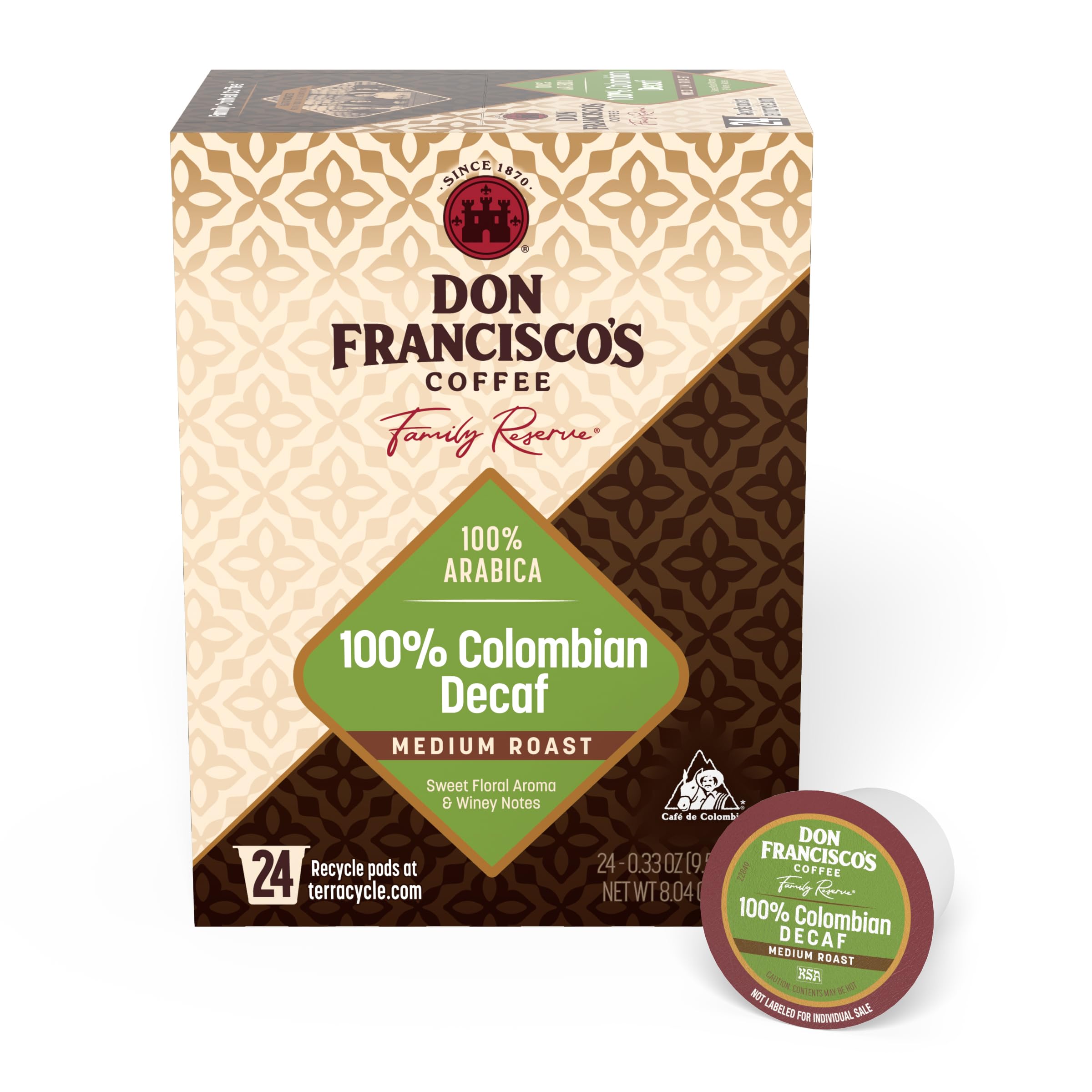 Amazon.com: Don Francisco's 100% Colombian Decaf Coffee Pods