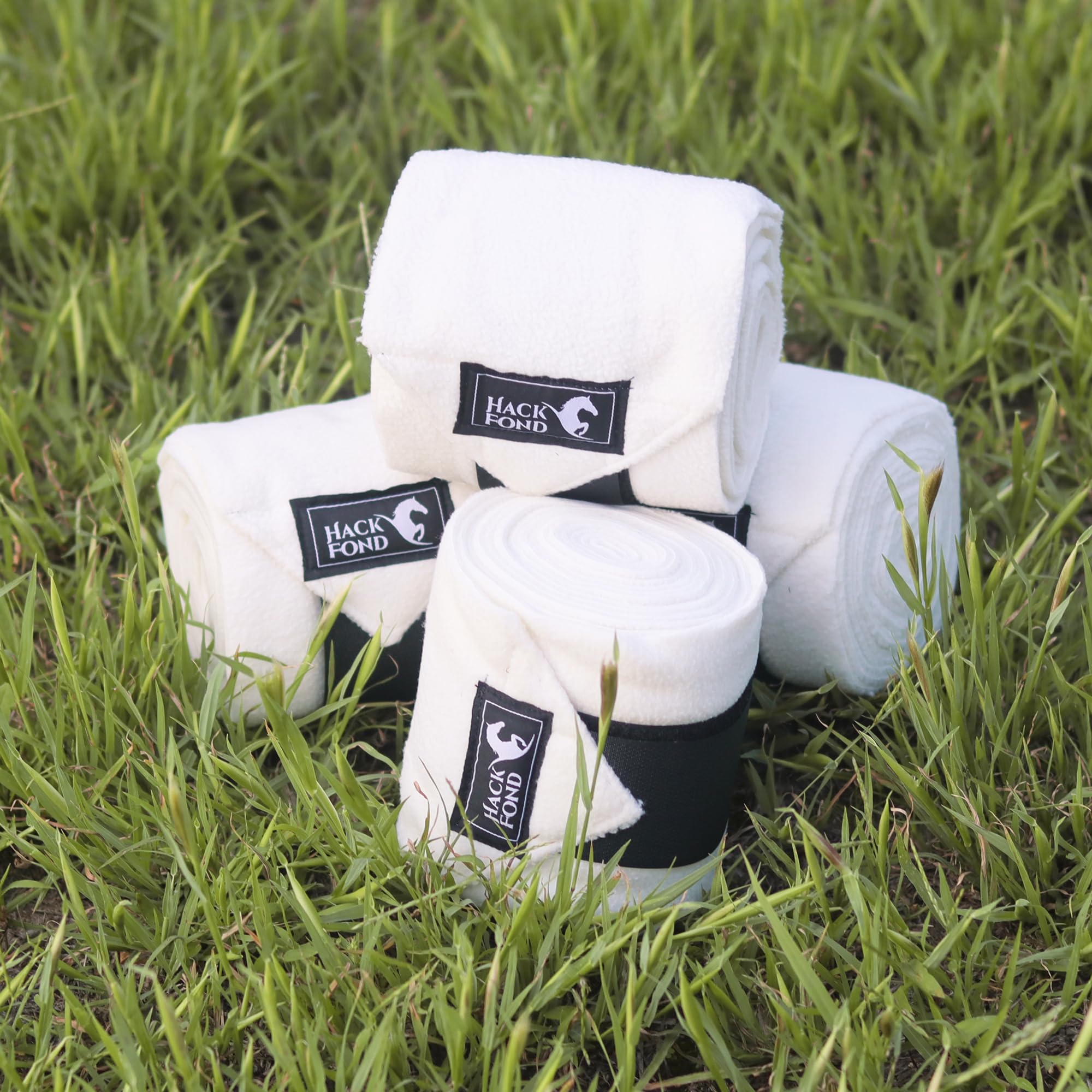 Horse Polo Leg Wraps, 10' Long Fleece Polo Wraps for Horses Set of 4, Horse  Leg Bandages Stable Supplies Equestrian Boots Horse Leg Protection Pearl