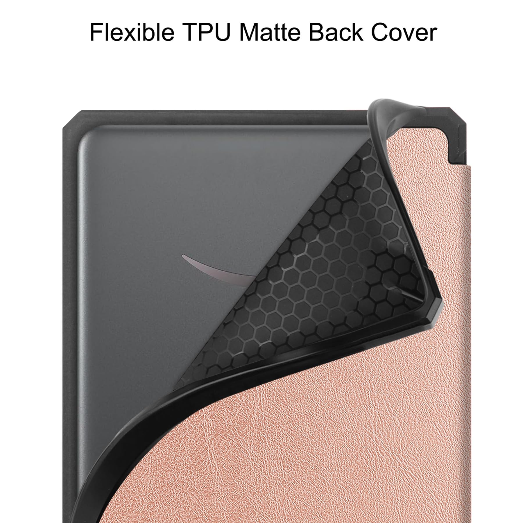 Housse de protection pour tablette Compatible avec Kindle Paperwhite (12ème génération, 2024) 7" Étui en cuir TPU Étui de protection fin Smart Folio Shell Cover avec fermeture magnétique et fonction s