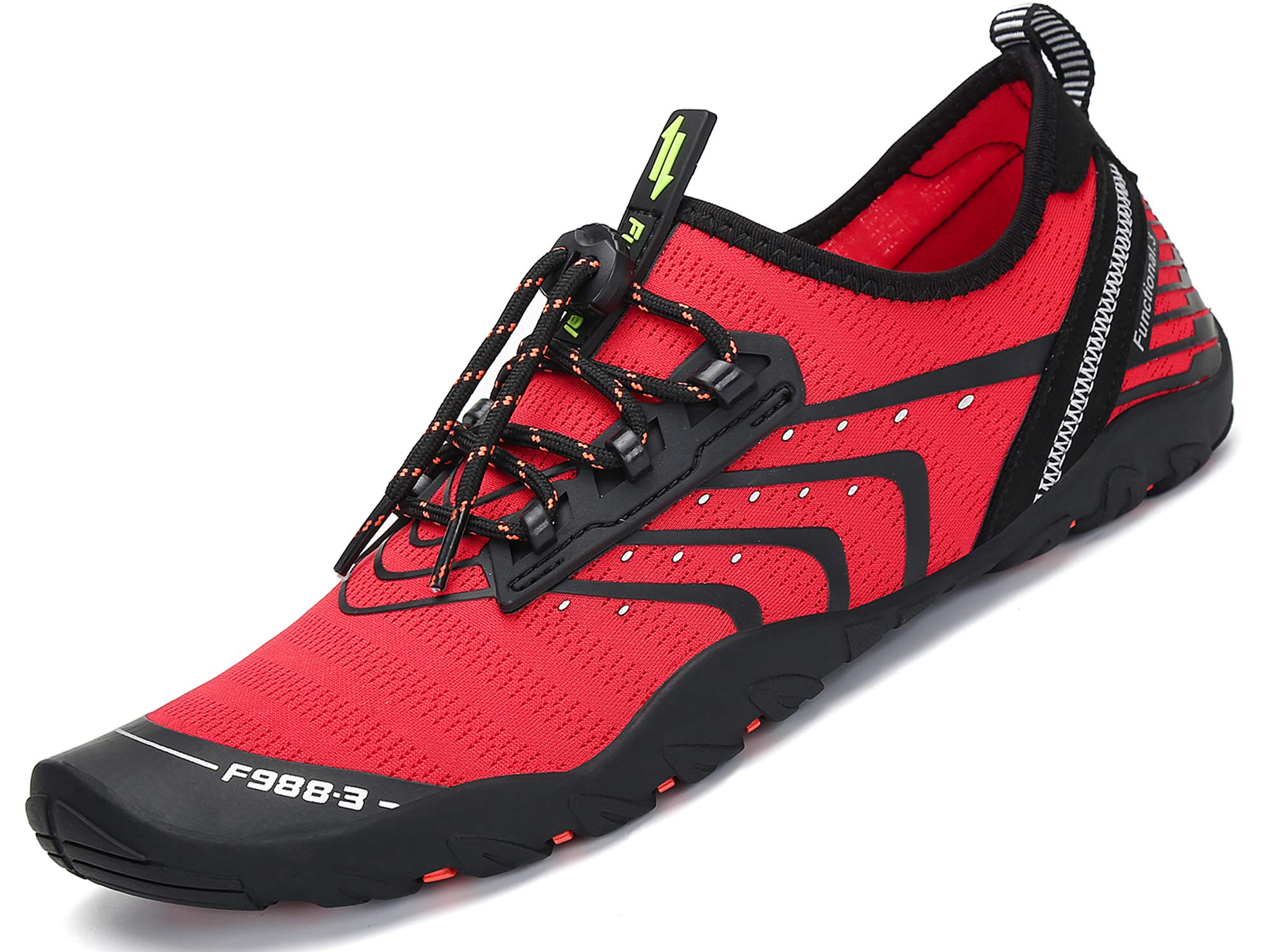 SAGUARO Unisex Zapatos de Agua Deportes Acuáticos Calzado de Natación Escarpines Hombre Mujer para Buceo Snorkel Surf Piscina Playa Vela Mar Río Aqua Cycling, Rojo 46