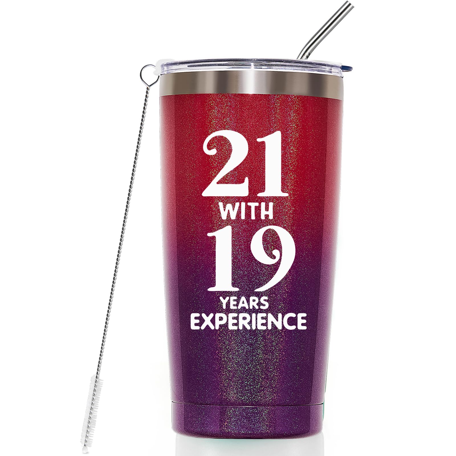 40th Birthday Gifts for Women, 40 Birthday Decoration,Gifts For Women Turning 40, 40 Years Old Birthday Gifts for Her, Mom, Wife, Sister, Friends 20oz Glitter Red Tumbler