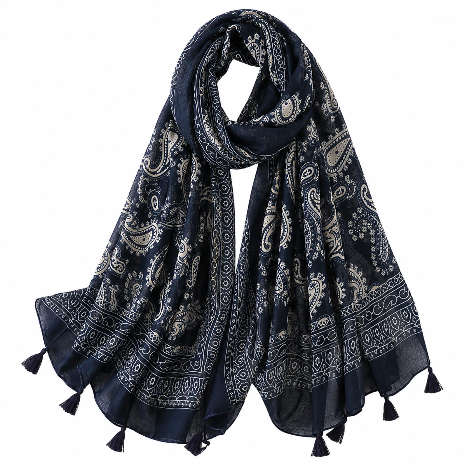 FAIRYGATE Paisley Scarf Women Long Large Oversized Soft Lightweight Scarfs Ladies Scarves Lightweight Clearance 15232