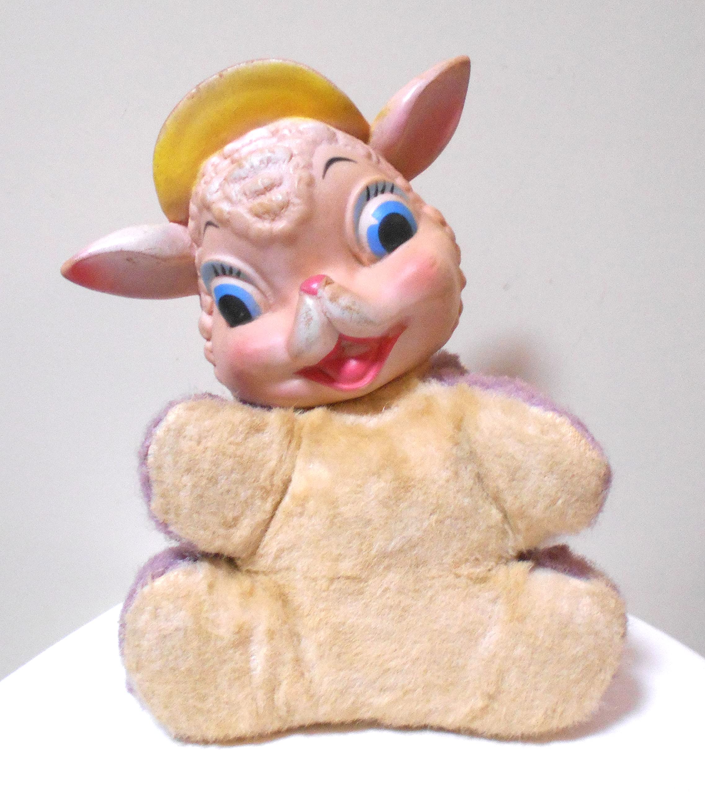 antique sheep ✵ * もも色リボンと鈴をつけた小さな 羊さん