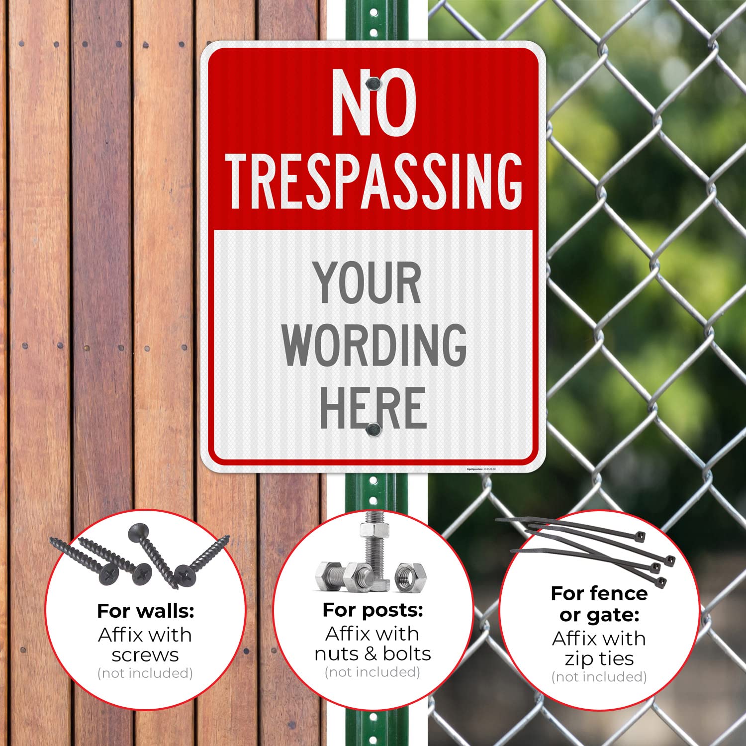 "Please Do Not Park In Front Of These Gates" Sign - 24x30 Inches, Reflective Aluminum, Weatherproof, Made In USA
