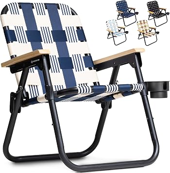 GoSports WOVN Beach Backpack Chair - 9 Styles Available - Premium Folding Camping Chair