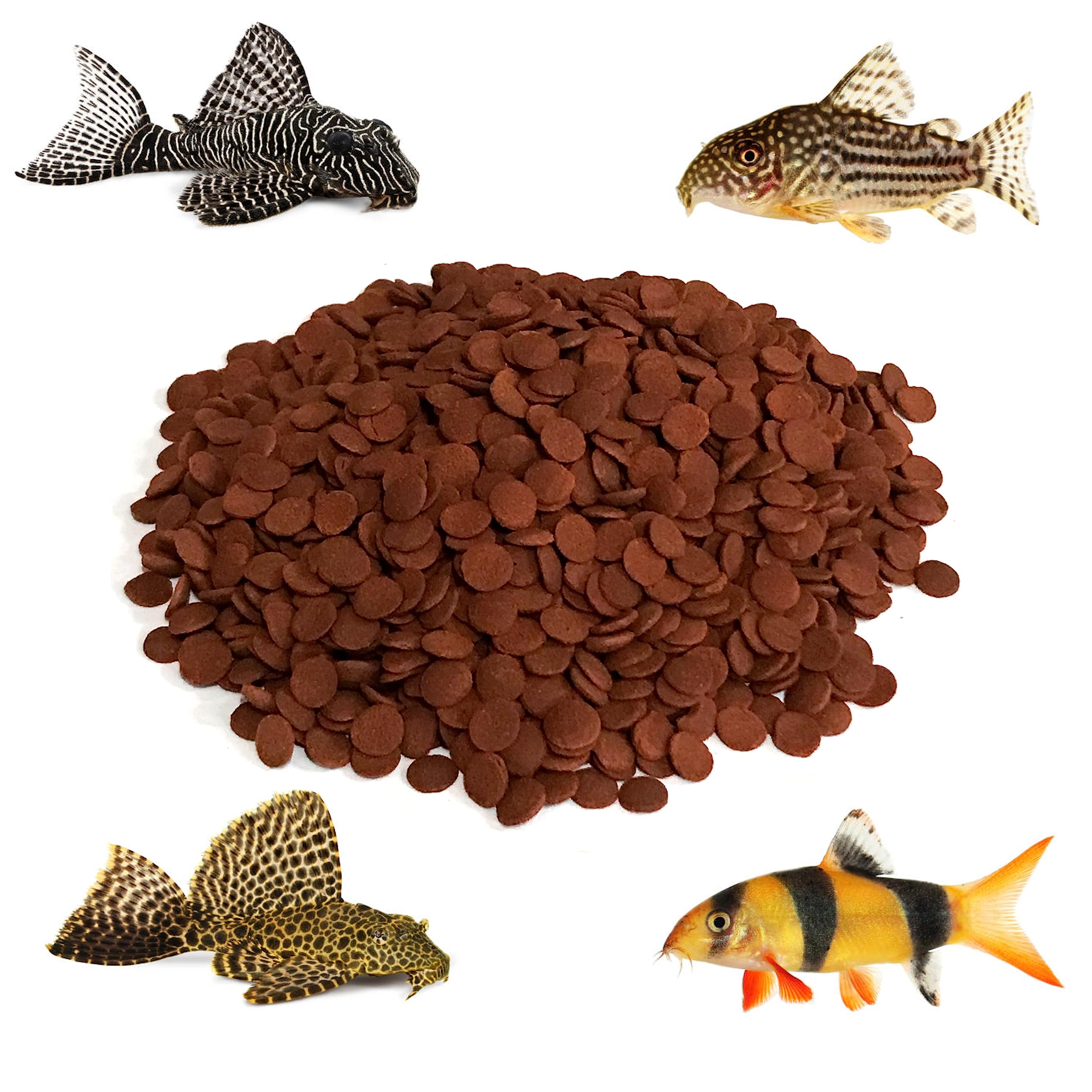 BIG KAHUNA TROPICAL FISH 8 mm Red Sinking Wafer - Sinking Algae Wafers That Provides Balanced Diet for Plecos, Snails, Cory Cats, Catfish, Shrimp, and Crayfish (2 Pound)