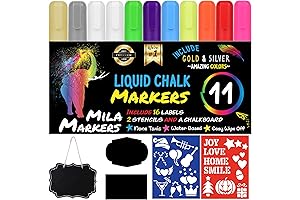 Amplify Your Creativity: Mila 11 Liquid Chalk Markers Unleash Dazzling Designs on Chalkboards