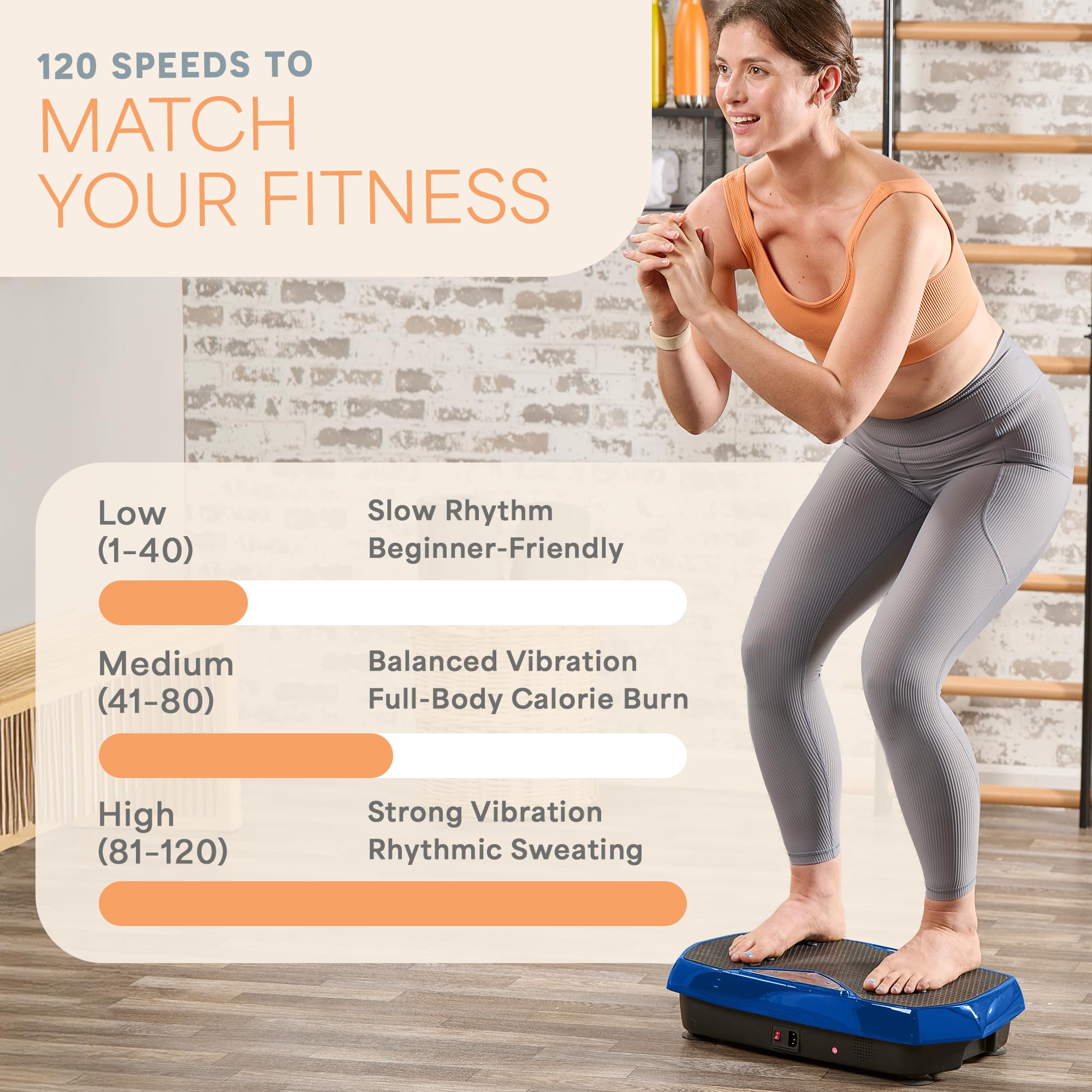 LifePro Blue Hexaplate platforma wibracyjna przyrząd treningowy – trening całego ciała, platforma fitness