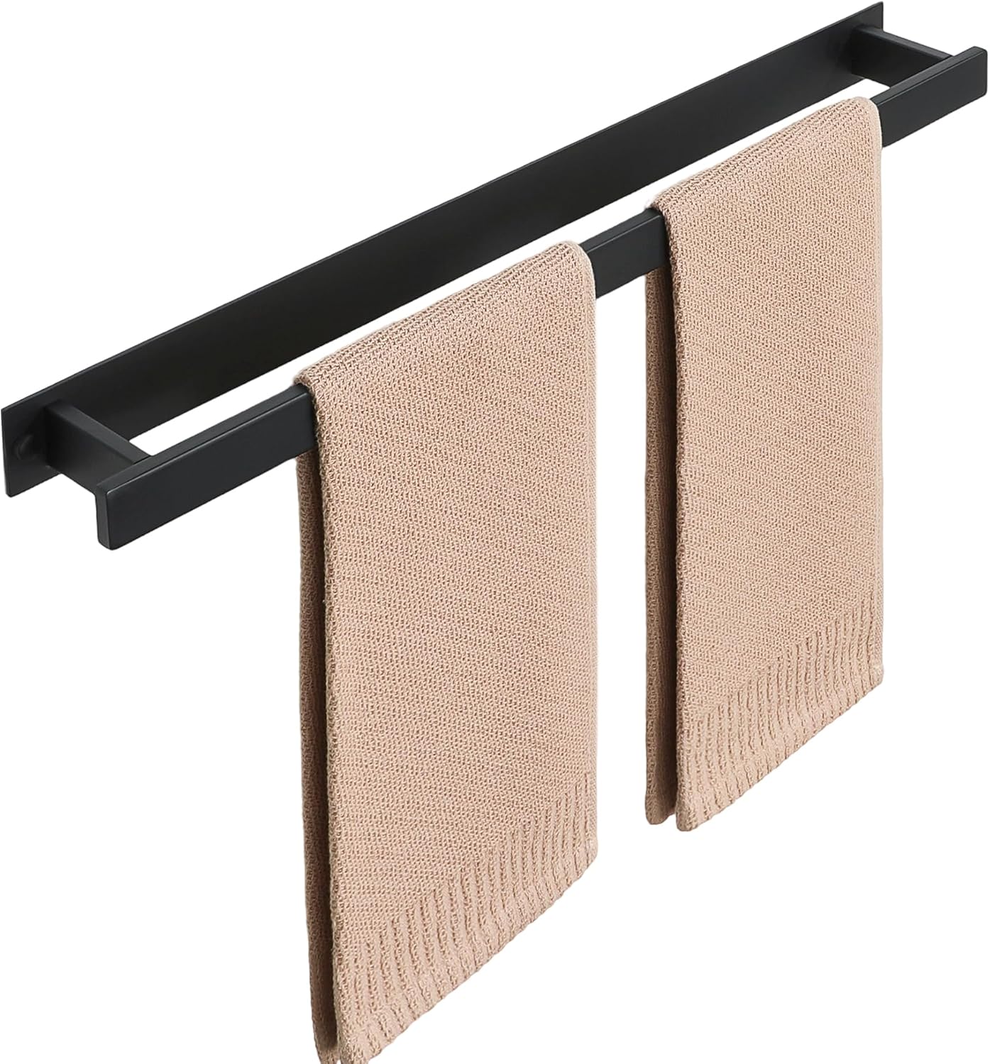 Alise Bathroom Towel Bar,24 Inch Matte Black Towel Racks for Bathroom and Lavatory, SUS304 Stainless Steel Hand Towel Holder Towel Rail,Wall Mount with Self-Adhesive or Screw-in,GJZ5060-B Matte Black 24-Inch