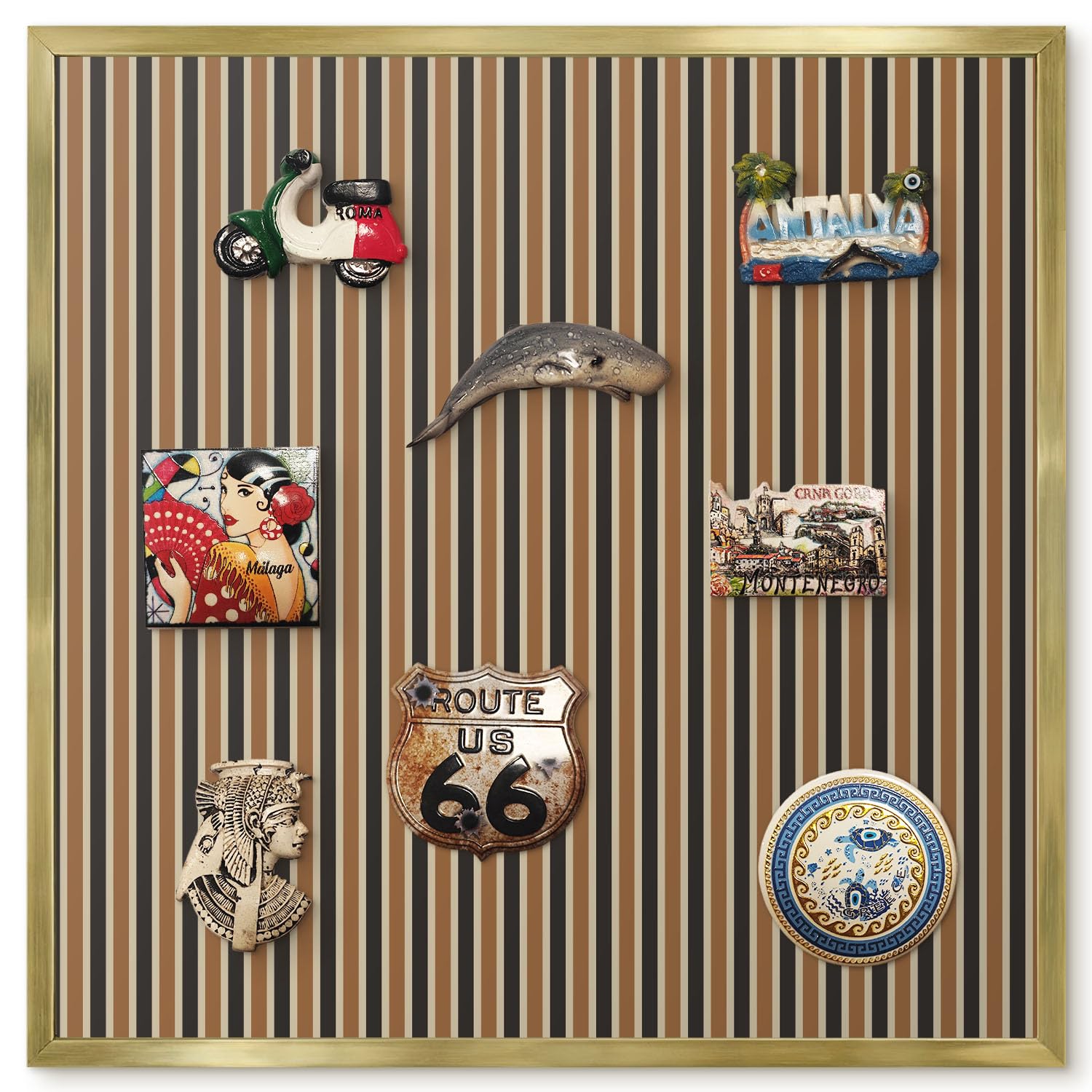 Pizarra de Pared para el Menú del Día 50x50 Modello geometrico Marco Dorado | Pizarra | Organizador | de Pared | Tablón | Anuncios | Decorativo | Recordatorio | Notas | Planificador | Semanal | Menú