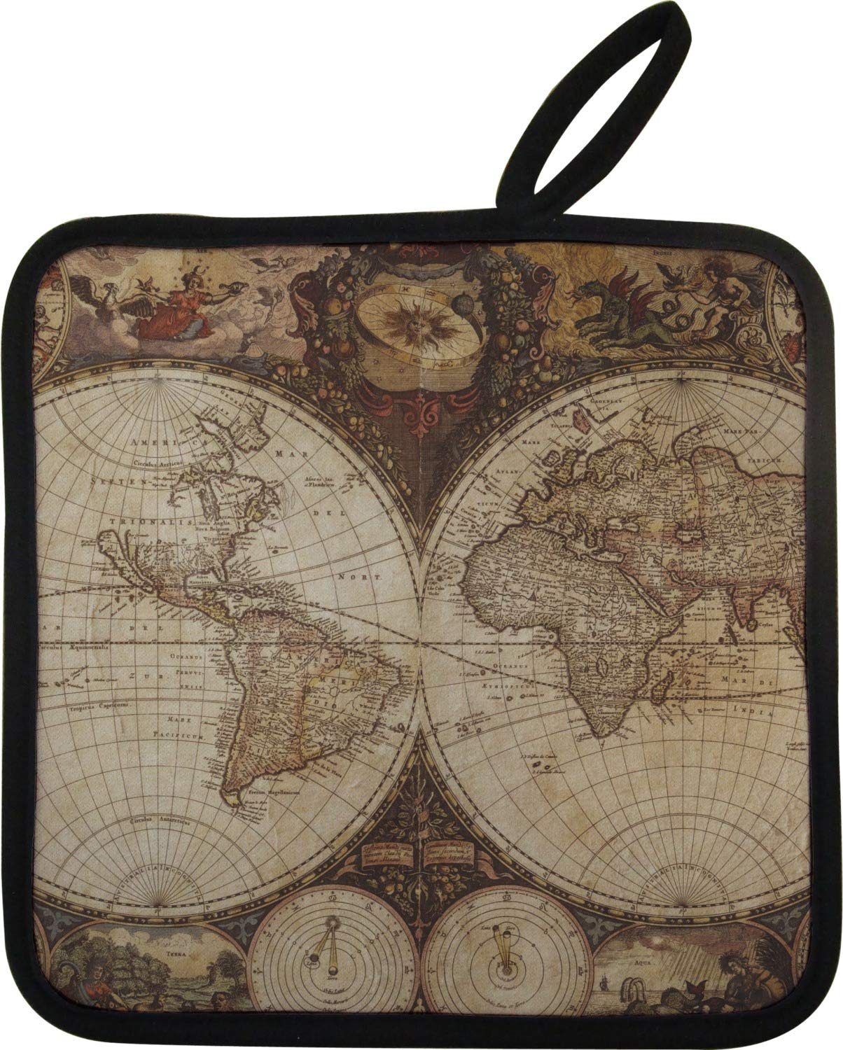 RNK Shops Vintage World Map Pot Holder