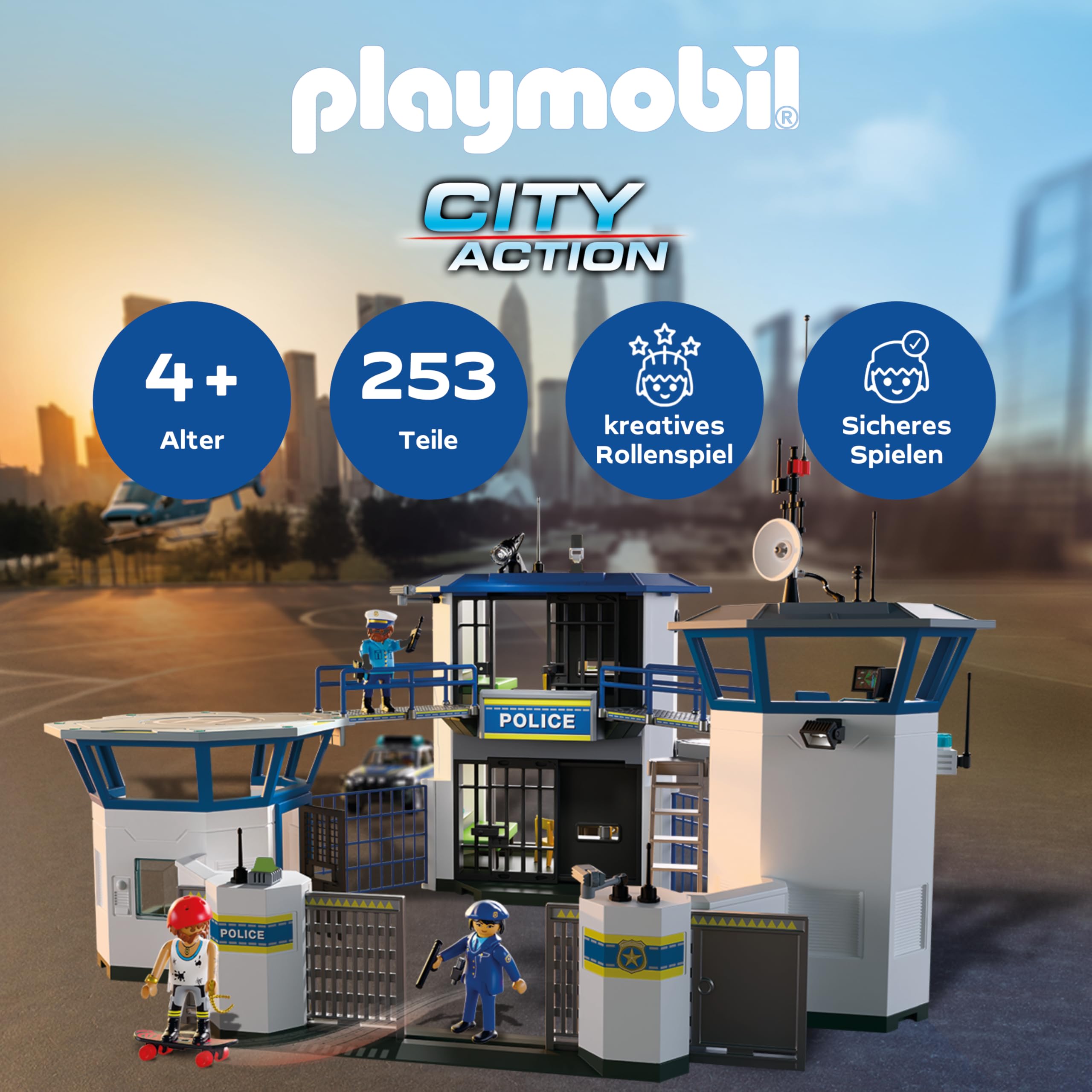 PLAYMOBIL | Action Heroes | Central de policía | Juguete policial | Juguete de Aventuras para Mayores de 4 años | Fomenta el Juego de rol y la Creatividad | con Figuras y Accesorios | 71873 - 2