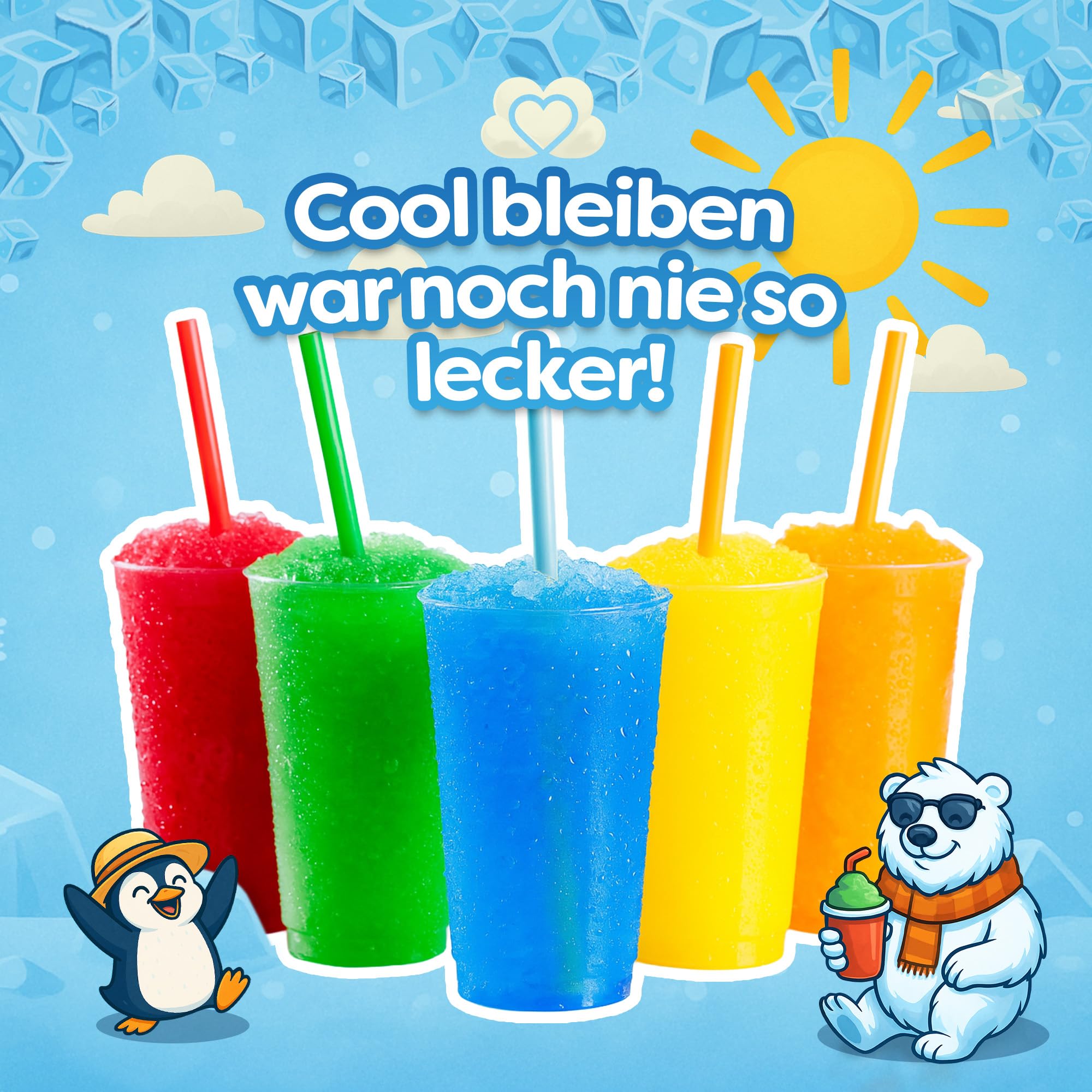 Belissia Slush Eis Sirup 5L Konzentrat | Blaubeer Geschmack | sehr ergiebig in knalligen Farben (1:5) für bis zu 30L | Glycerin frei – für Slush-Eis - Maschinen & Wassereis