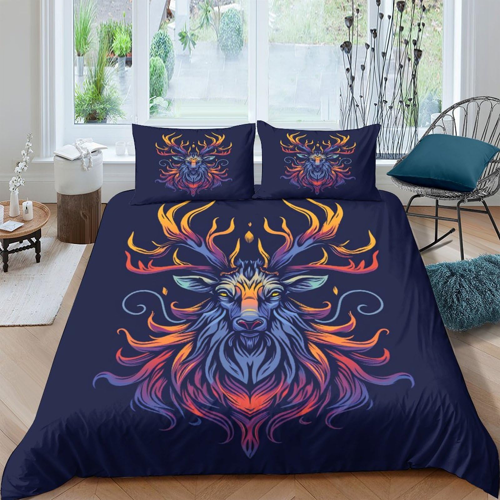 Stampato in 3D Pronipote tibetano Copertina Stampata Microfibra Disegnata Biancheria Da Letto Con Chiusura A Cerniera Set 3 Pezzi,Double（200x200cm）, Per Adolescenti E Adulti
