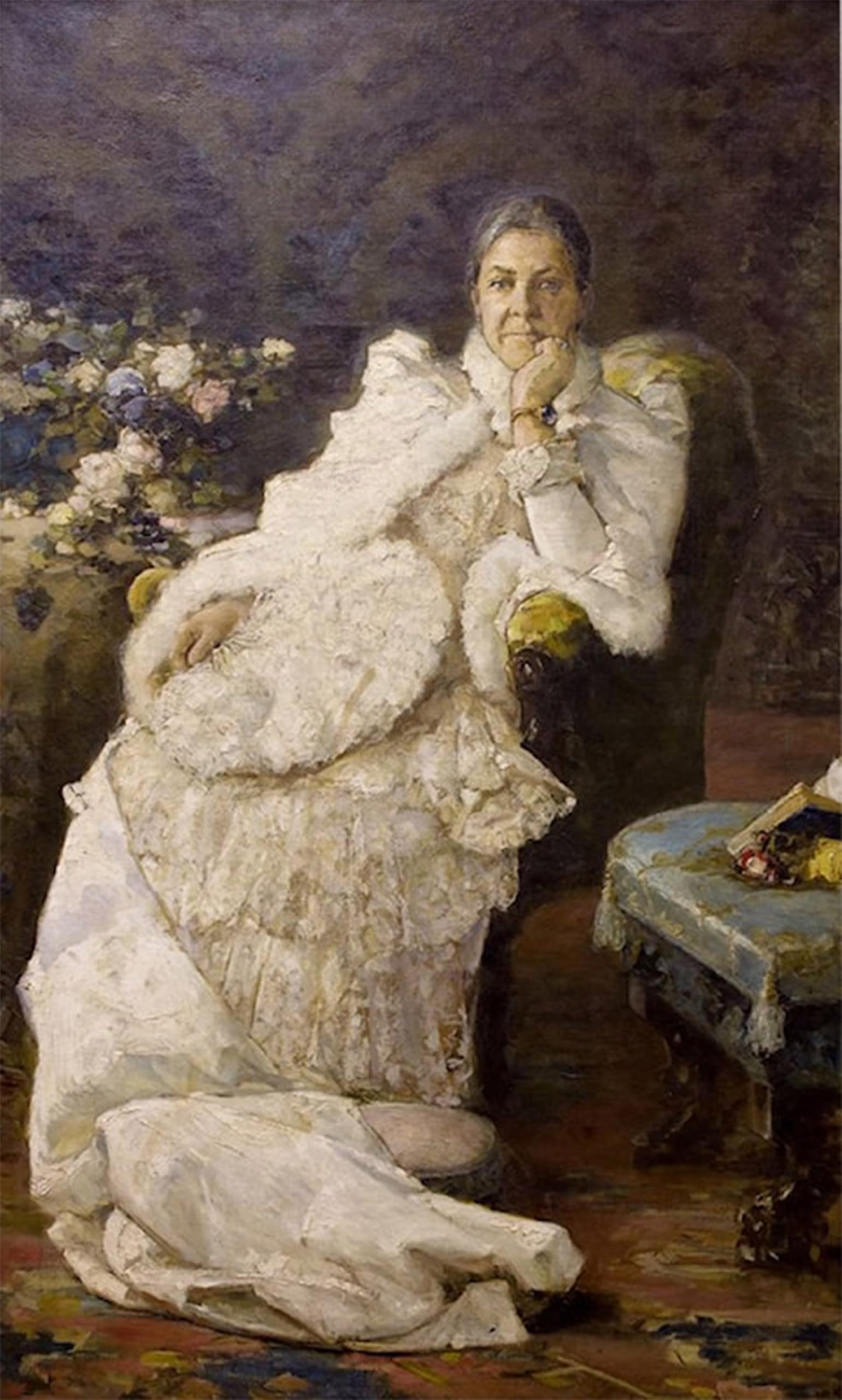 POSTERIIk Vintage Classic Picture Landscape Artwork Portrait of Emilia Lvovna Prahovo by Wilhelm Kotarbinski Portrait Canvas Painting for Office Home Decor 60x90cm
