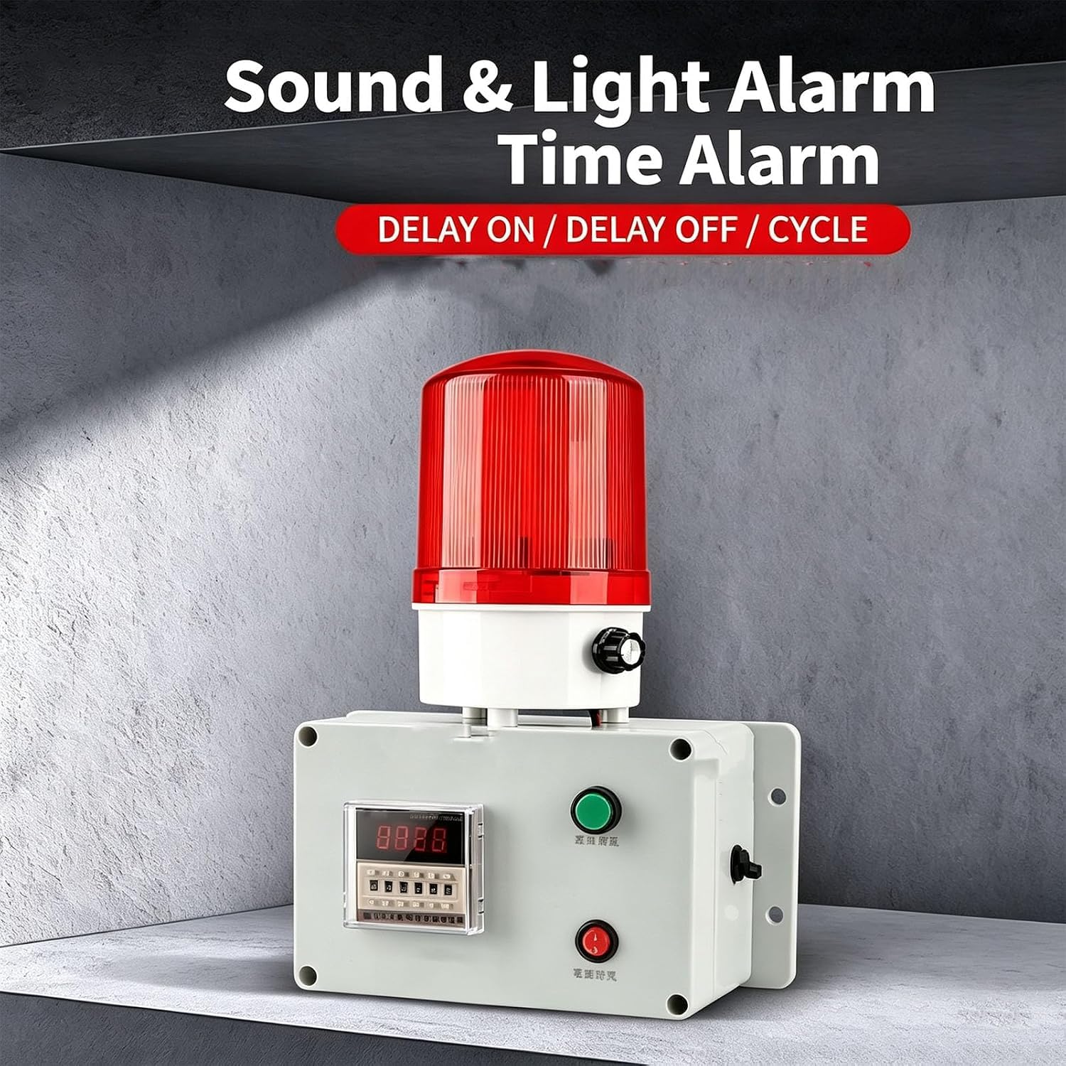 Alarma Electrónica De Conteo, Sirena De Alarma Industrial, 3 Modos De Alarma Programables, Sirena Ajustable De 120 Db, Fácil De Operar, para Recordatorio De Tiempo, Alerta De Ciclo, Cuenta
