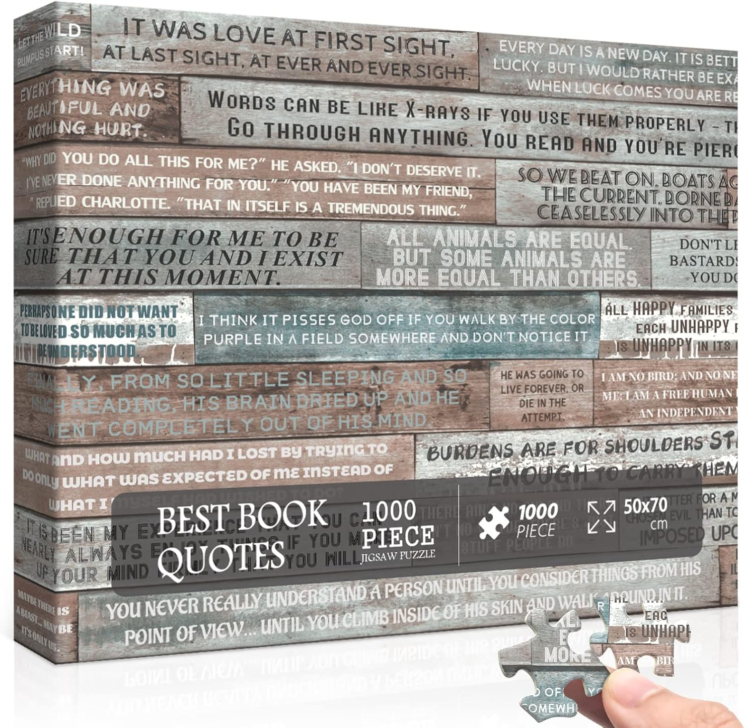 Book Puzzles for Adults 1000 Pieces and Up, Literary Jigsaw