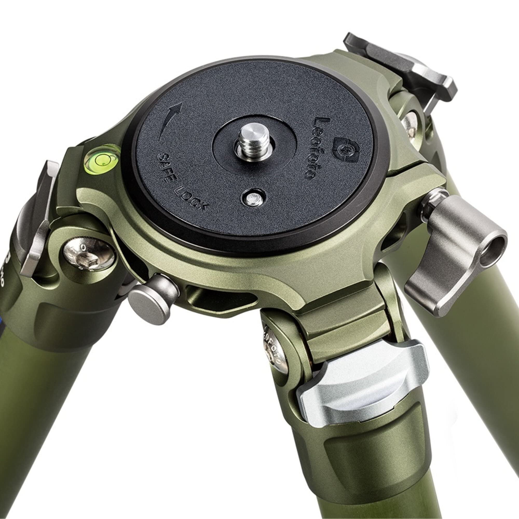 Leofoto LM-364CL(Olive) Summit Series Systematic - 75 mm, 1700 mm, bardzo długa wersja, nogi z włókna węglowego CF 4 sekcje