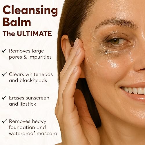 Grinding Makeup Remover Balm, Moisturizing Oil Cleanser For All Skin Types, Korean Skin Care Makeup Cleansing Balm For Face, Non-Greasy and Soft Sorbet Texture Hydrating Facial Wash, 1.7 Fl Oz