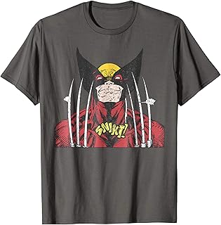 Marvel X-Men Wolverine Classic Comic Snikt Vintage T-Shirt