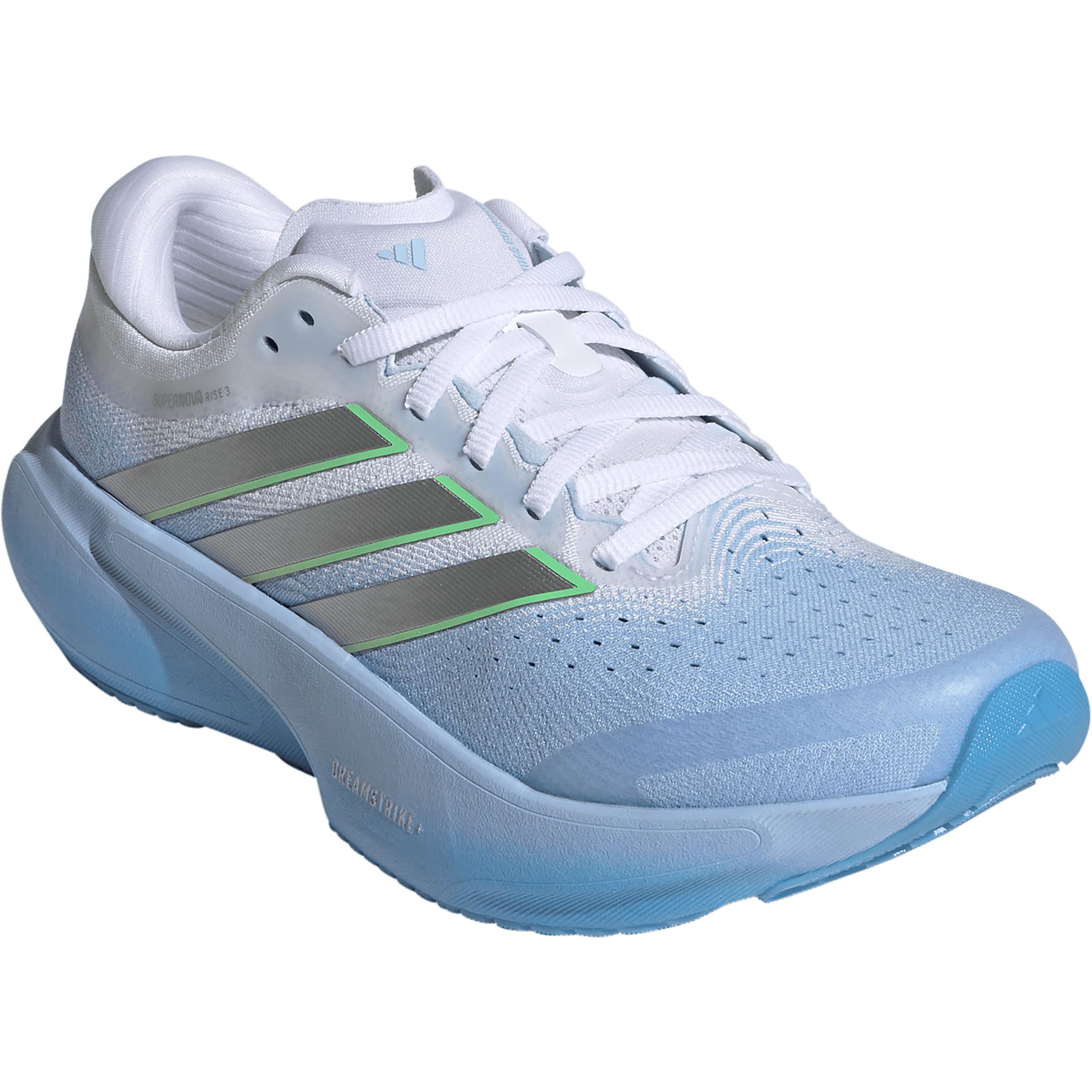 adidas Supernova Rise 3 Damen Laufschuhe mit Dreamstrike+ Dämpfung, atmungsaktivem Primeweave Obermaterial und anatomisch geformter Lighttraxion Außensohle.