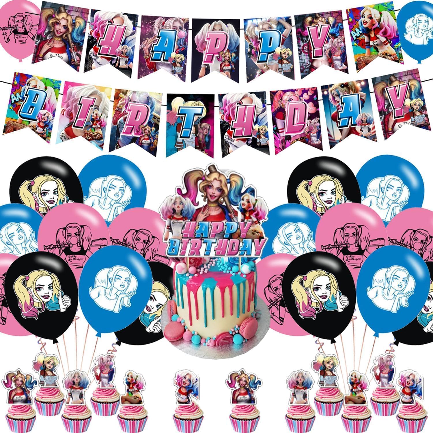 Harley Quinn Themed Supplies: tested Reusability for Versus Parties