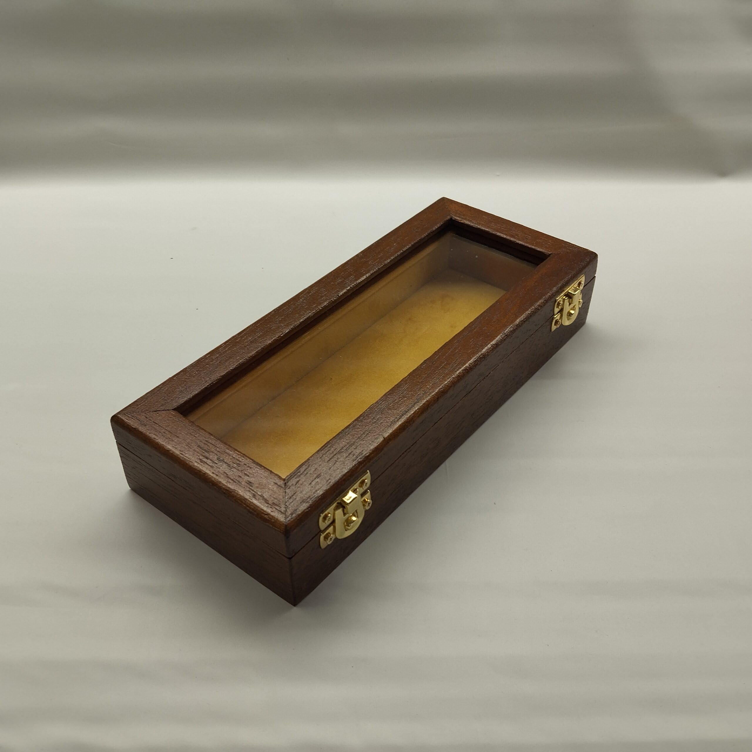 Coins&More Cofanetto espositore per coltelli da collezione, legno e velluto italiano, 1-2 coltelli, numerato con certificato, fatto a mano in Italy