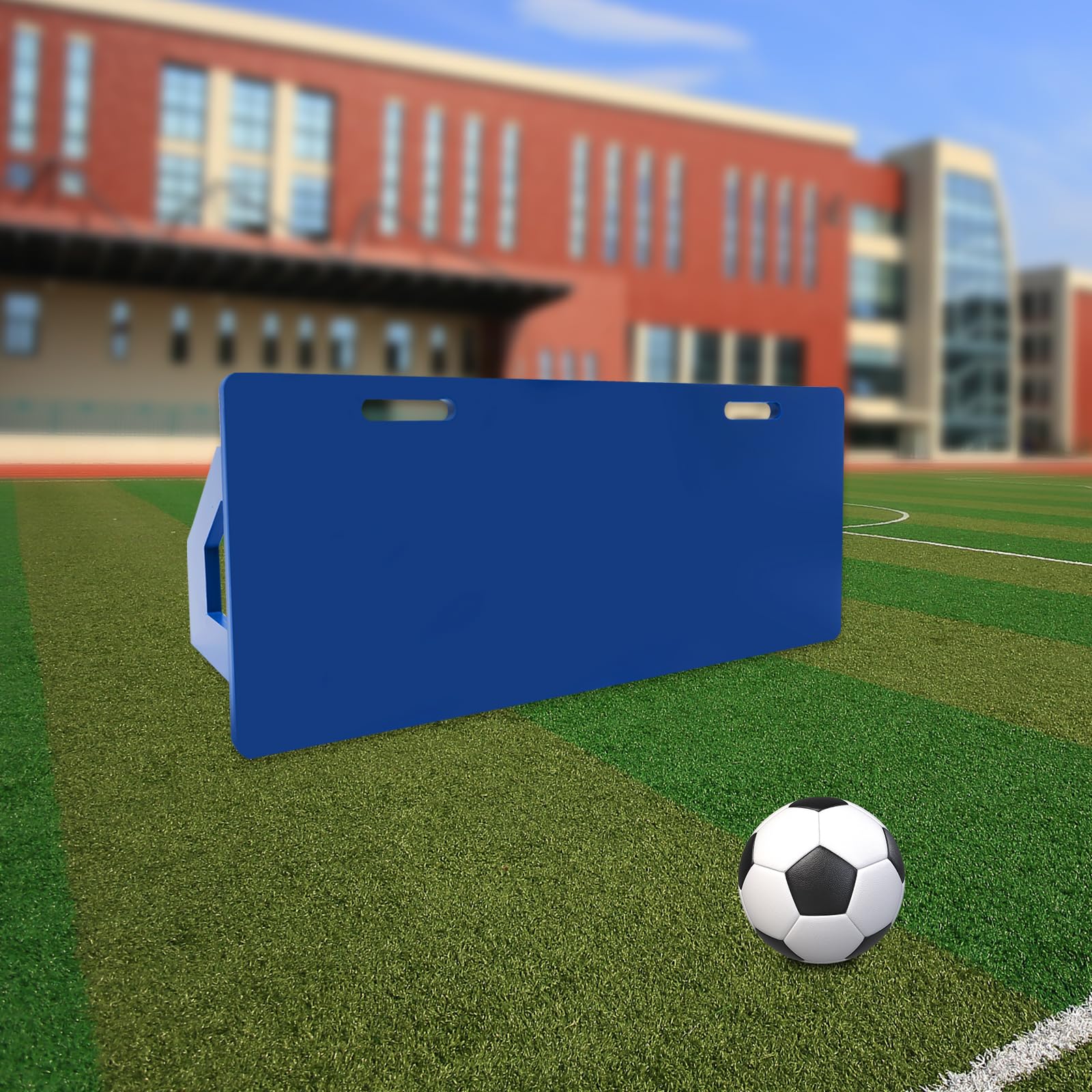 Tabla de rebote de fútbol plegable portátil de pared de rebote para niños tablero de rebote Passing y práctica de tiro azul