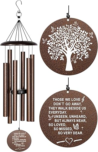 Campanas de viento de condolencias, campanillas de viento conmemorativas de 40 pulgadas para la pérdida de un ser querido, regalo conmemorativo de