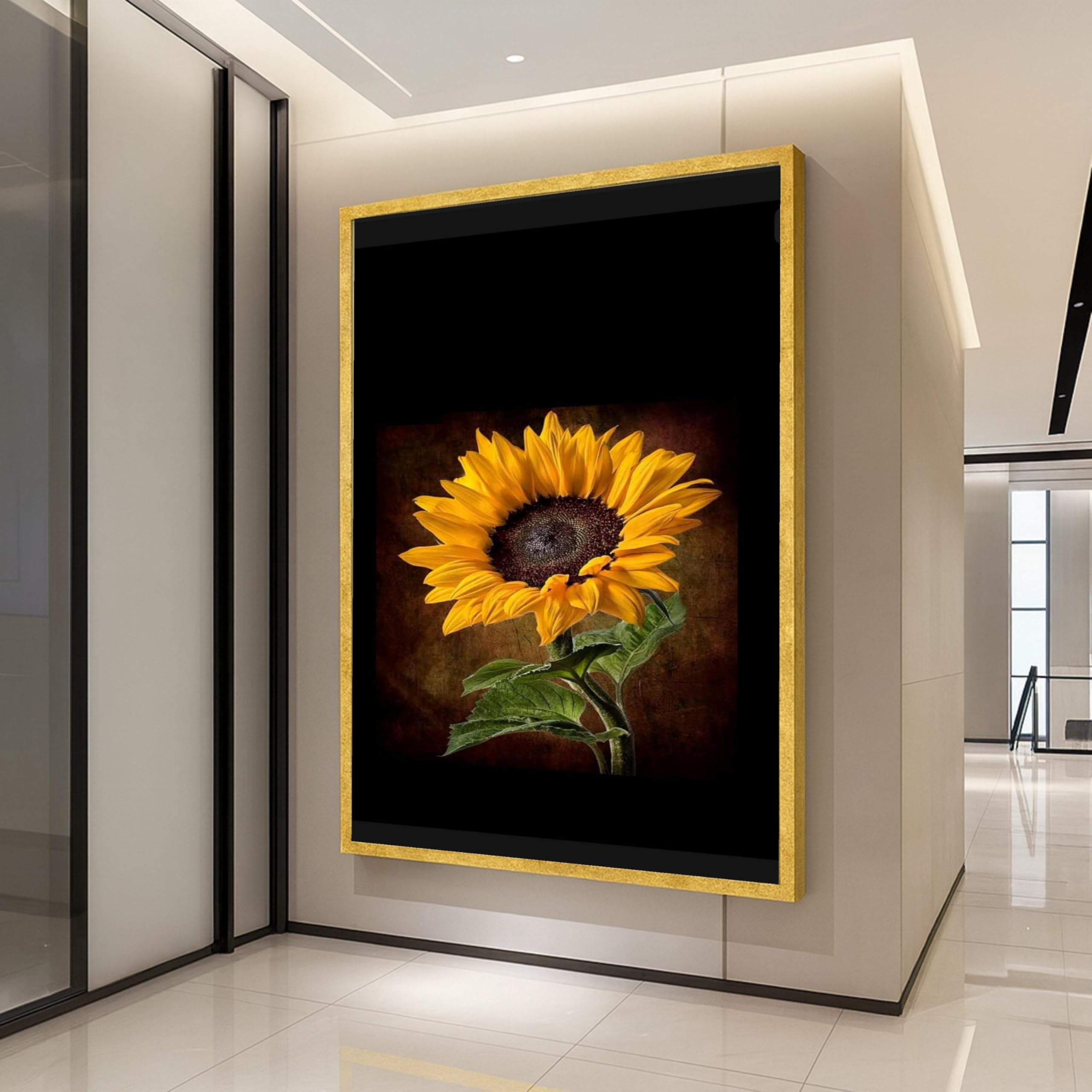 Toile imprimée Tournesol foncé 80x120 cm décoration murale salon - 8