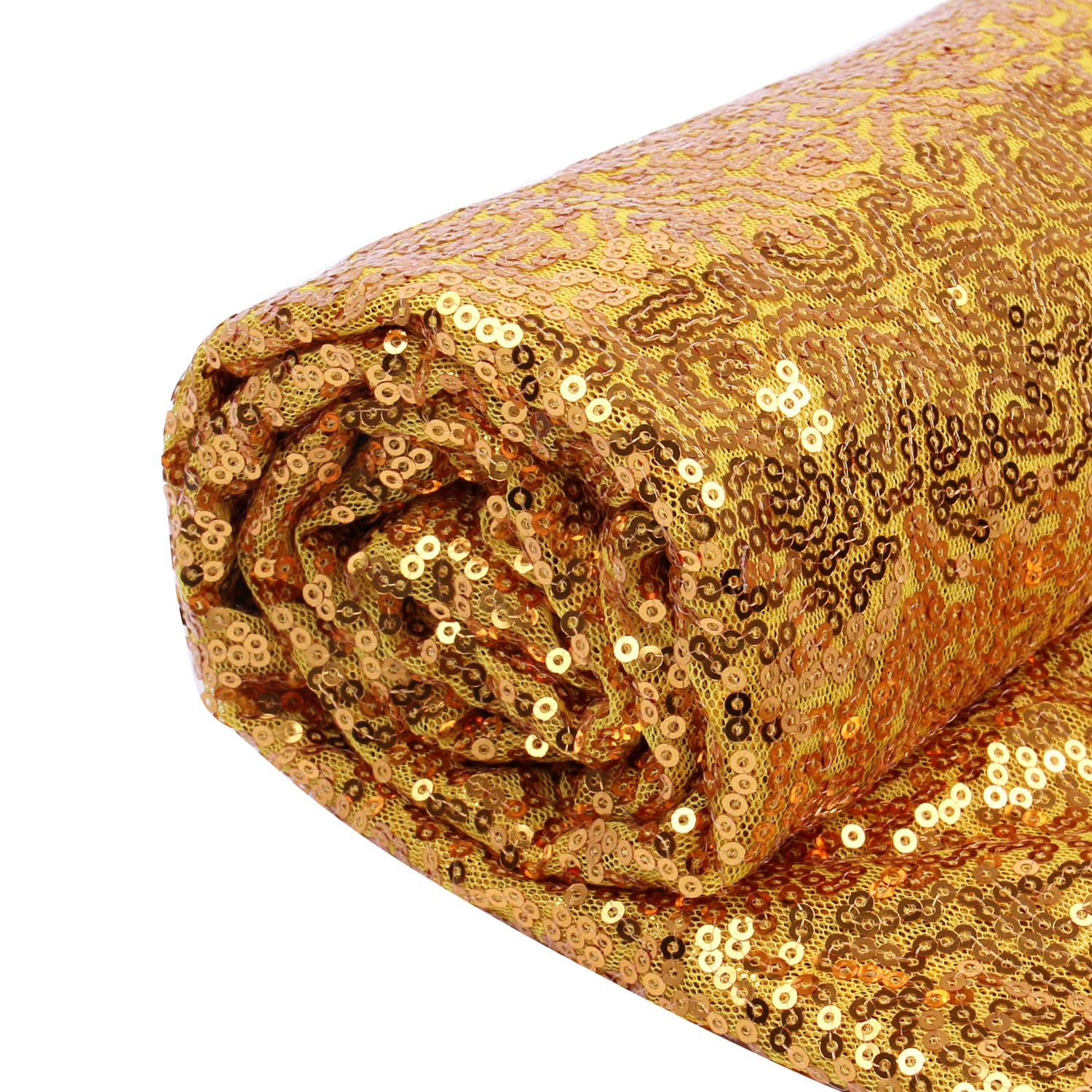 YIEMI Himmelblauer Paillettenstoff als Meterware Glitzernder
