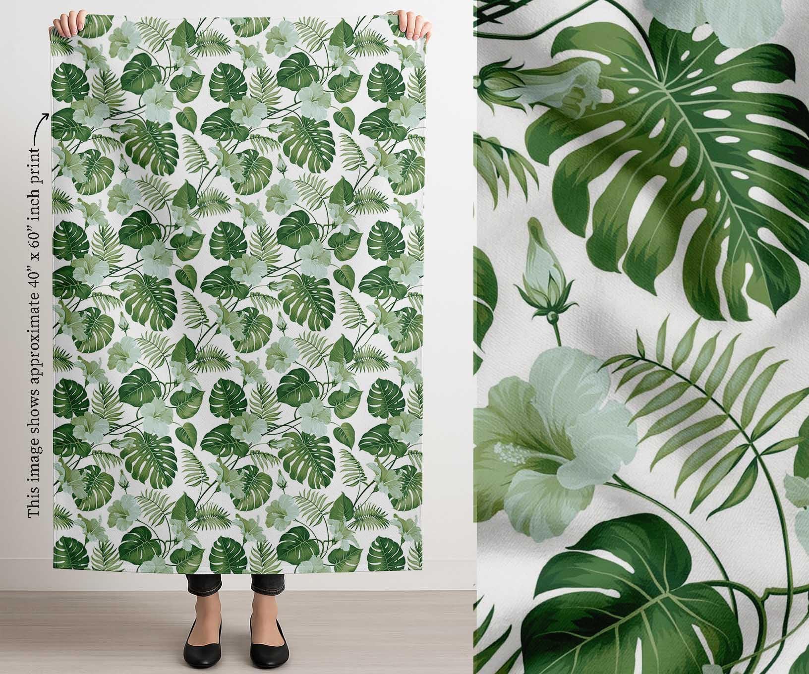 Soimoi Grun Baumwolle Ente Stoff Monstera Blatt & Blumen- Stoff drucken  Meter 56 Zoll breit : Amazon.de: Kche, Haushalt & Wohnen
