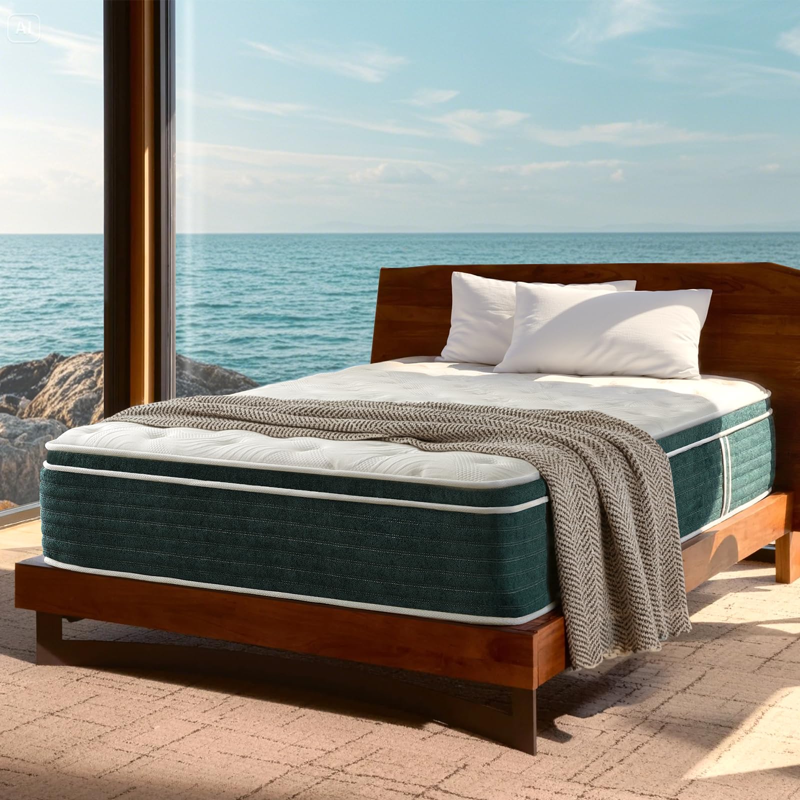 Hybrid Queen Mattress 14 Inch Gel Memory Foam