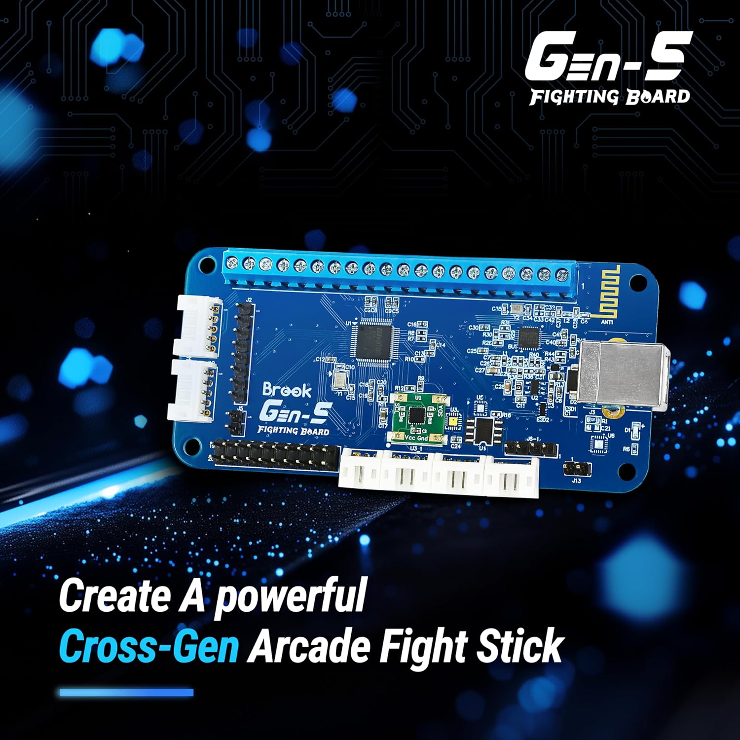 Brook Gaming GEN 5 Wired Fighting Board – Compatible with PS5, PS4, NS, NS2, and PC/Ultra-Low Latency & RGB Lighting Equipped (Exclusive Version)
