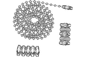 Glory Qin 4.0mm Stainless Steel Ball Chains & 10 Matching Connectors