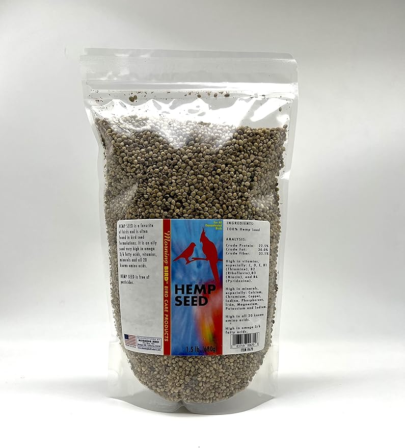 Morning Bird Hemp Seed, Healthy Bird Food with Protein