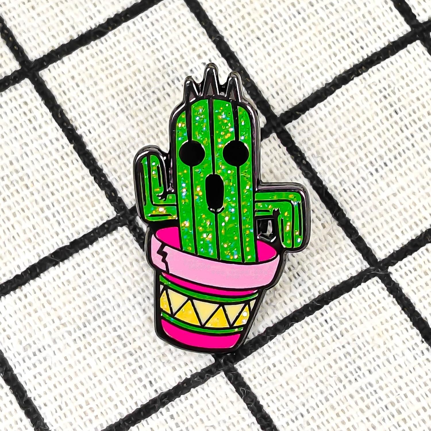 Funny Cactus Enamel Pin - Fun Series | Premium Enamel Pin - Statement Lapel Pin - Plated Badge for Clothing, Bags, Hats, Jackets, and Lanyards
