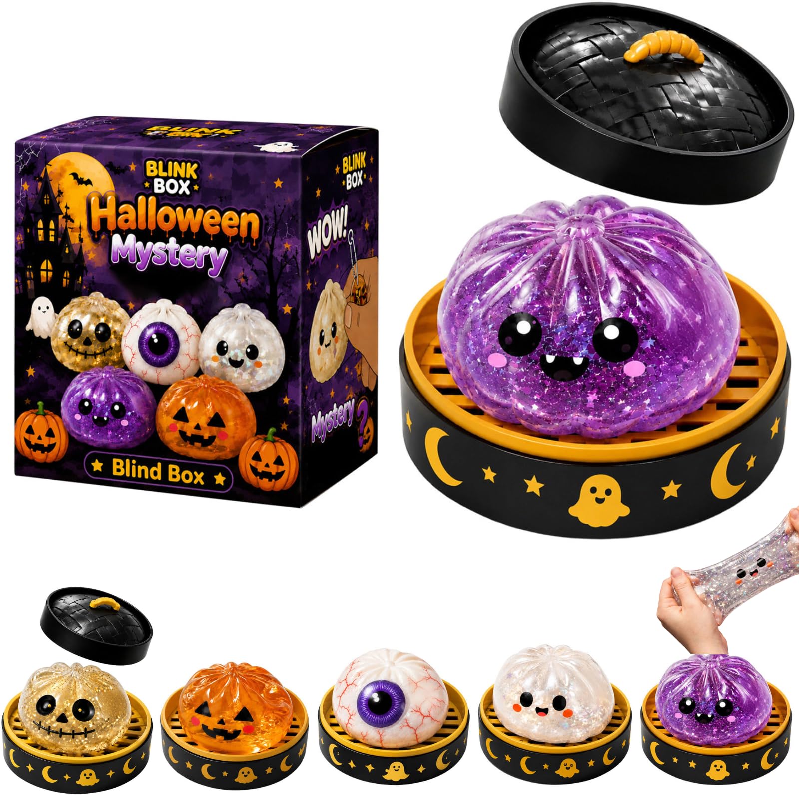 Halloween Squishy Mystery Box Set, Cute Glitter Squishies Stress Balls (G1) â image 1