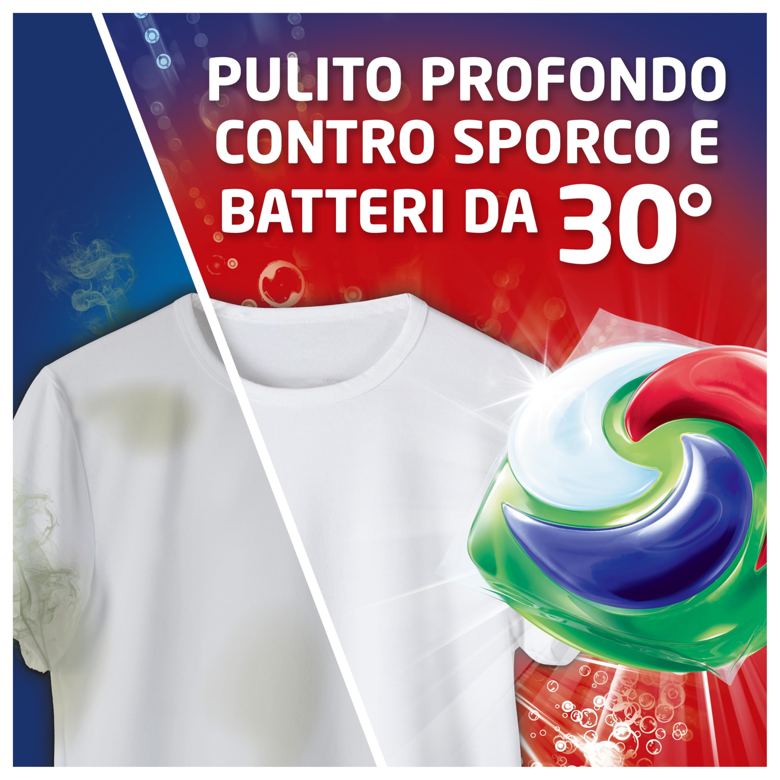 Dash Power Pods Detersivo Lavatrice In Capsule, 114 Lavaggi (38x3) Extra Igienizzante, Pulizia profonda contro sporco e batteri, Pulizia Impeccabile