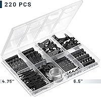Vista 2 de Mr. Pen - Kit negro para colgar cuadros de 220 piezas, clavos, ganchos y herrajes